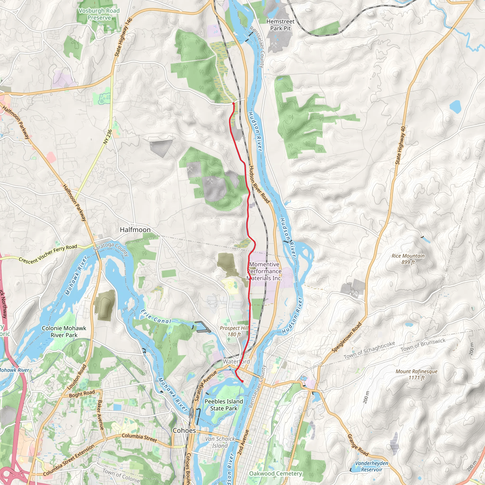 Old Champlain Canal Trail mobile static map