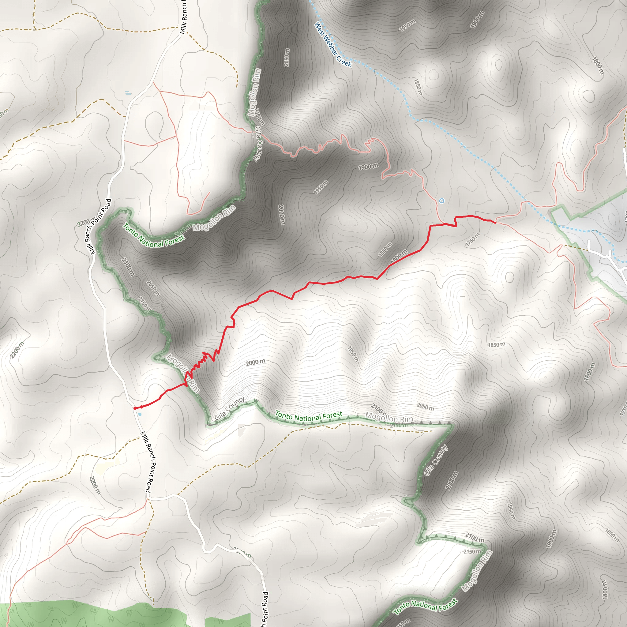 West Webber Trail mobile static map