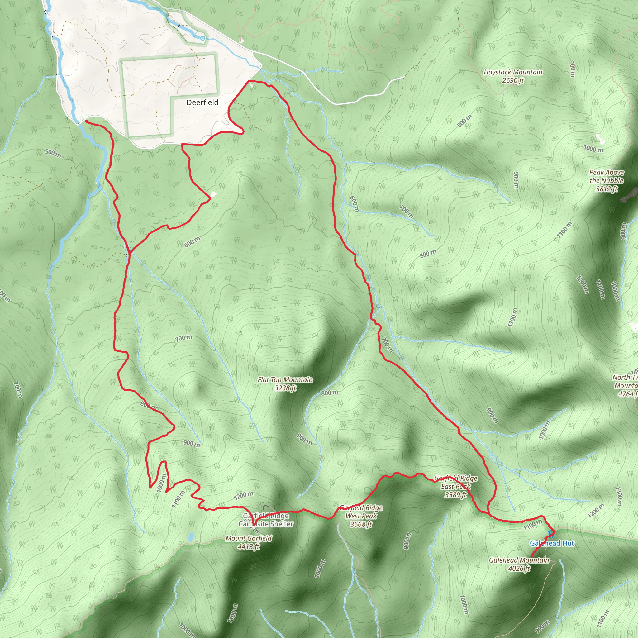 Garfield Ridge East Peak via Gale River Trail mobile static map