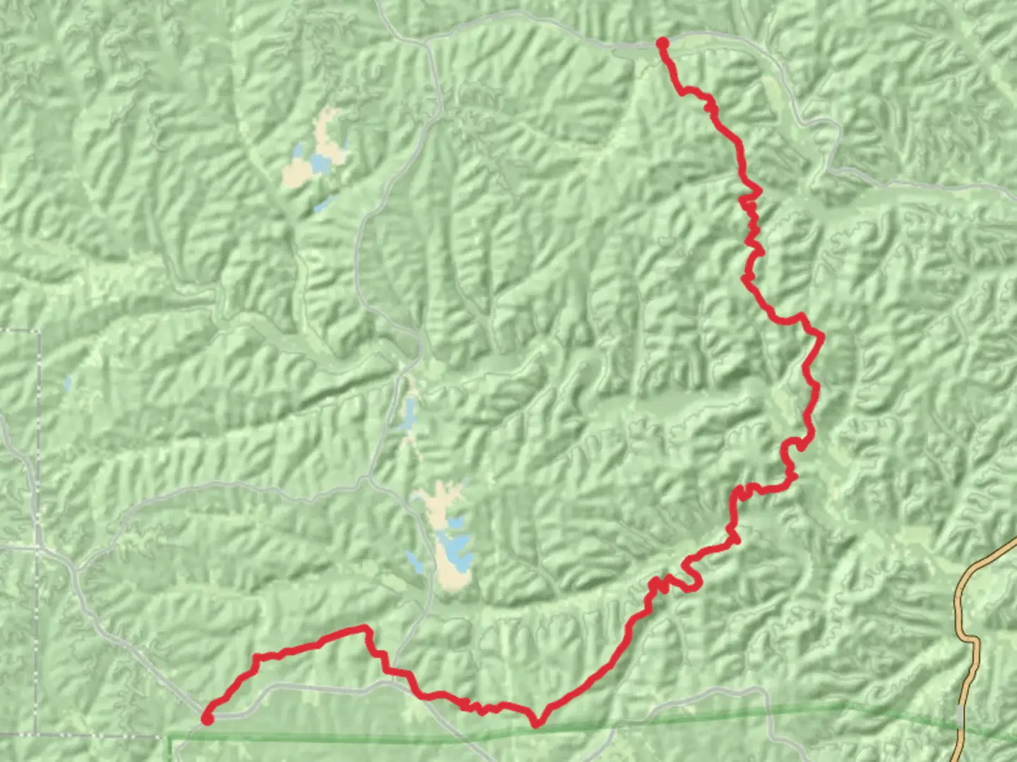 An image depicting the trail Ozark Trail - Karkaghne Section and its surrounding area.