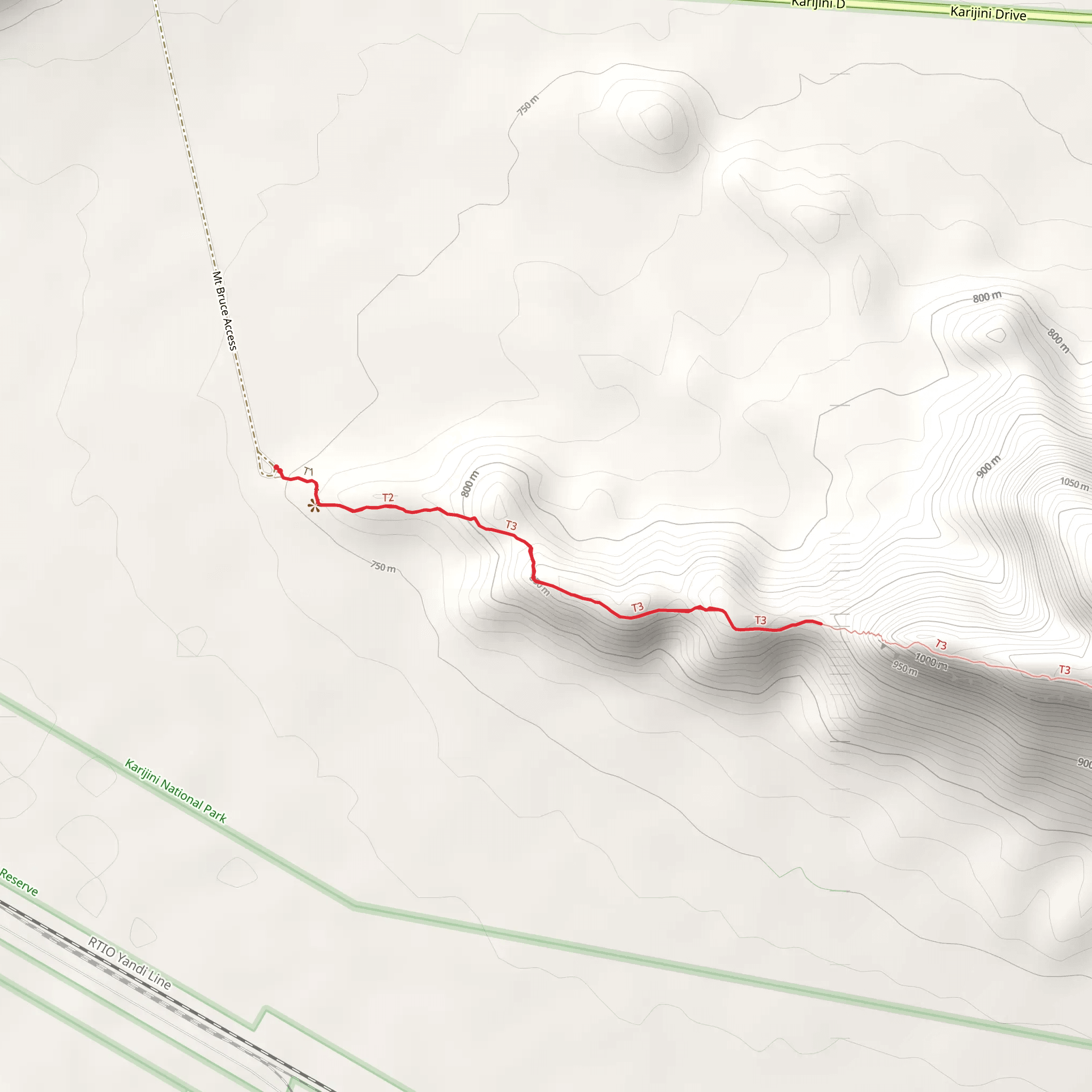 Honey Hakea Track mobile static map