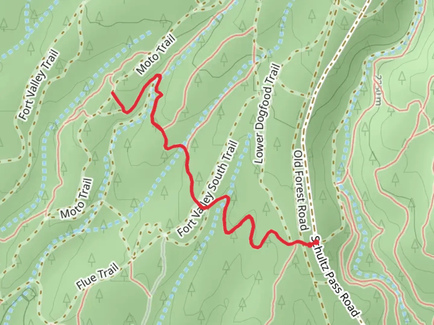 An image depicting the trail Chimney Trail and its surrounding area.