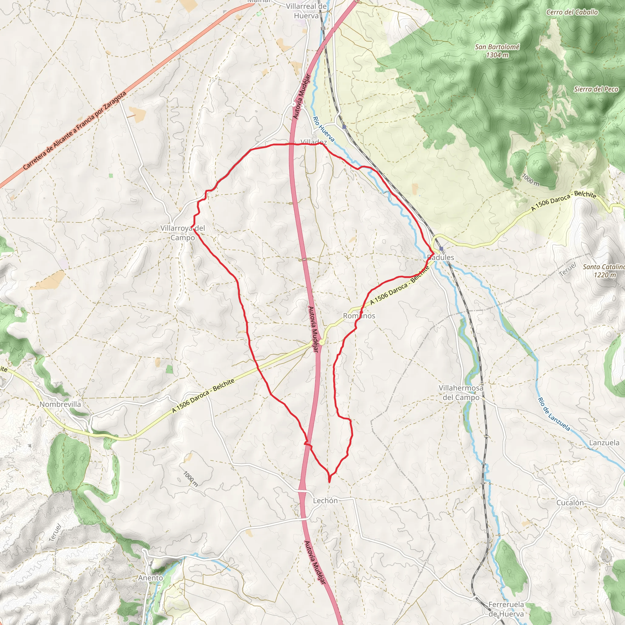 Circular Route through Campo Romanos PR Z 52 mobile static map