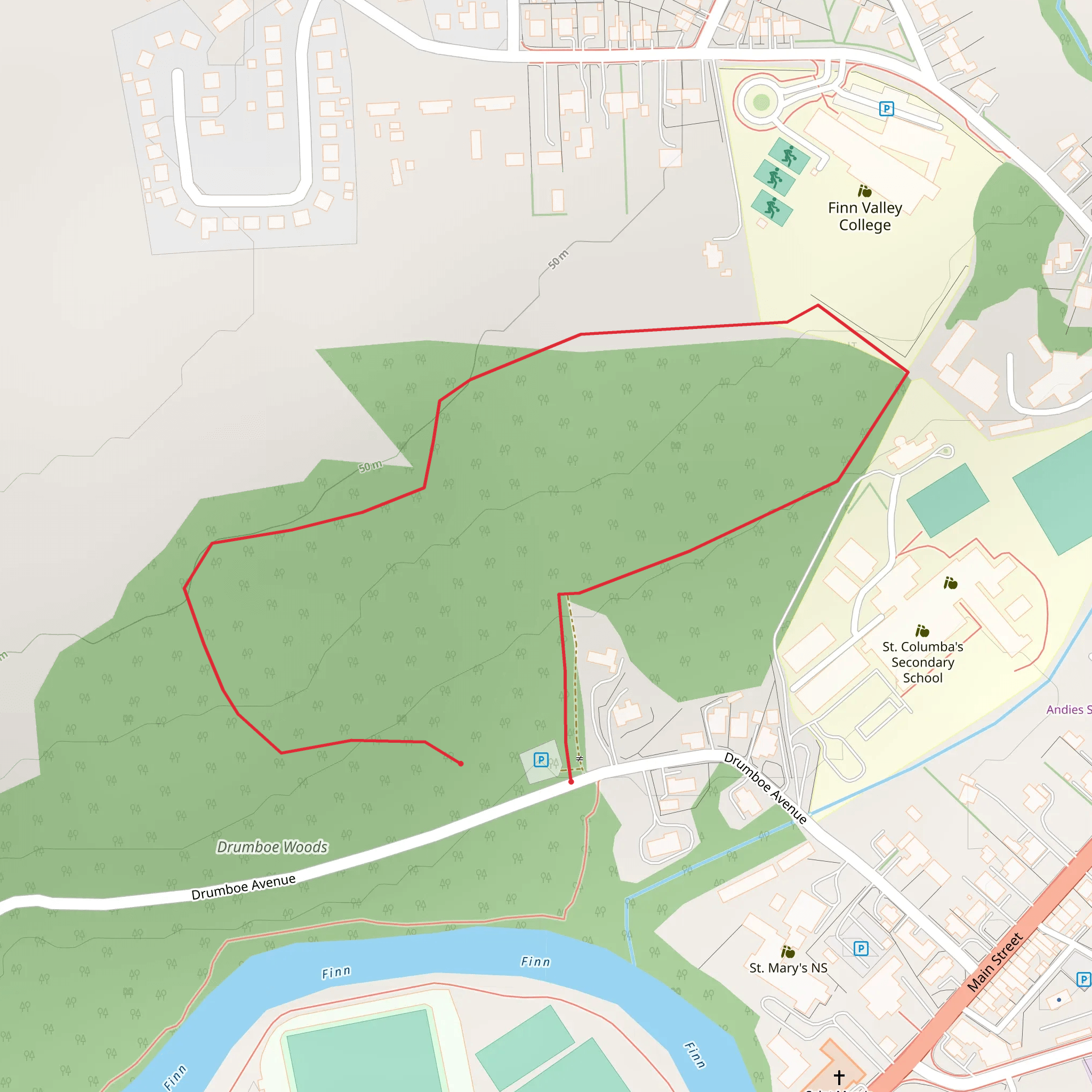 Drumboe - Loop Trail mobile static map