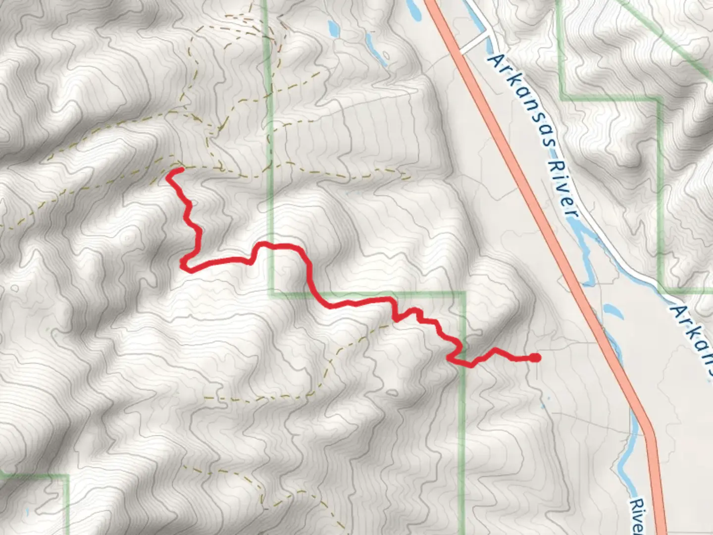 An image depicting the trail Morris Creek Out and Back and its surrounding area.