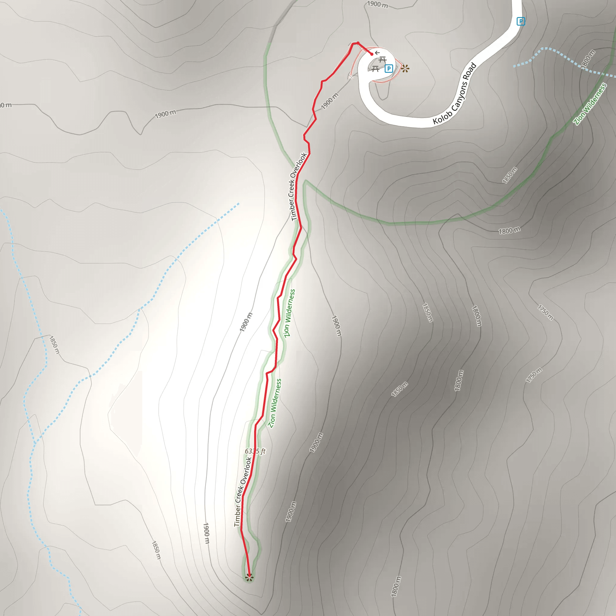 Timber Creek Overlook Trail mobile static map