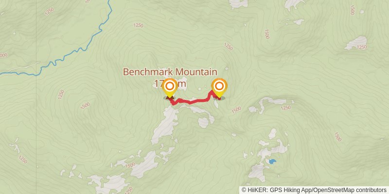 Pacific Crest Trail - Henry M Jackson Wilderness spur 3 Map
