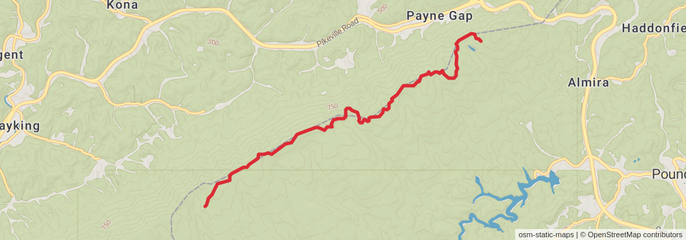 Jack Sutter Campsite and Adena Spring via Pine Mountain Trail stage 2 Map