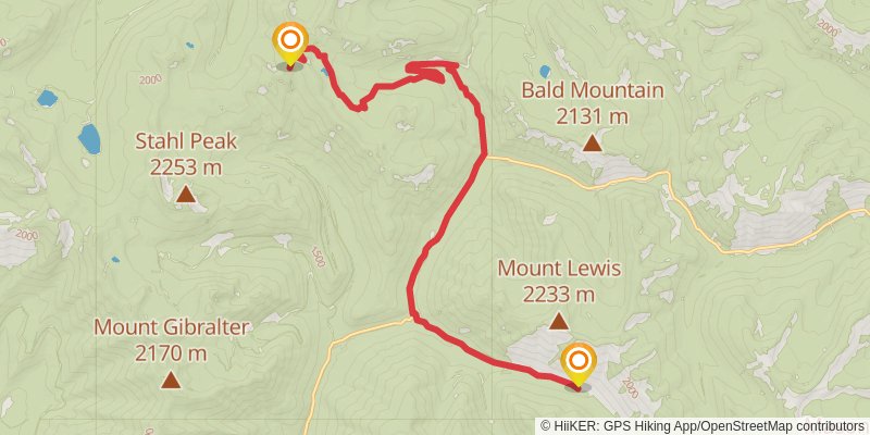 Pacific Northwest Trail stage 112 Map
