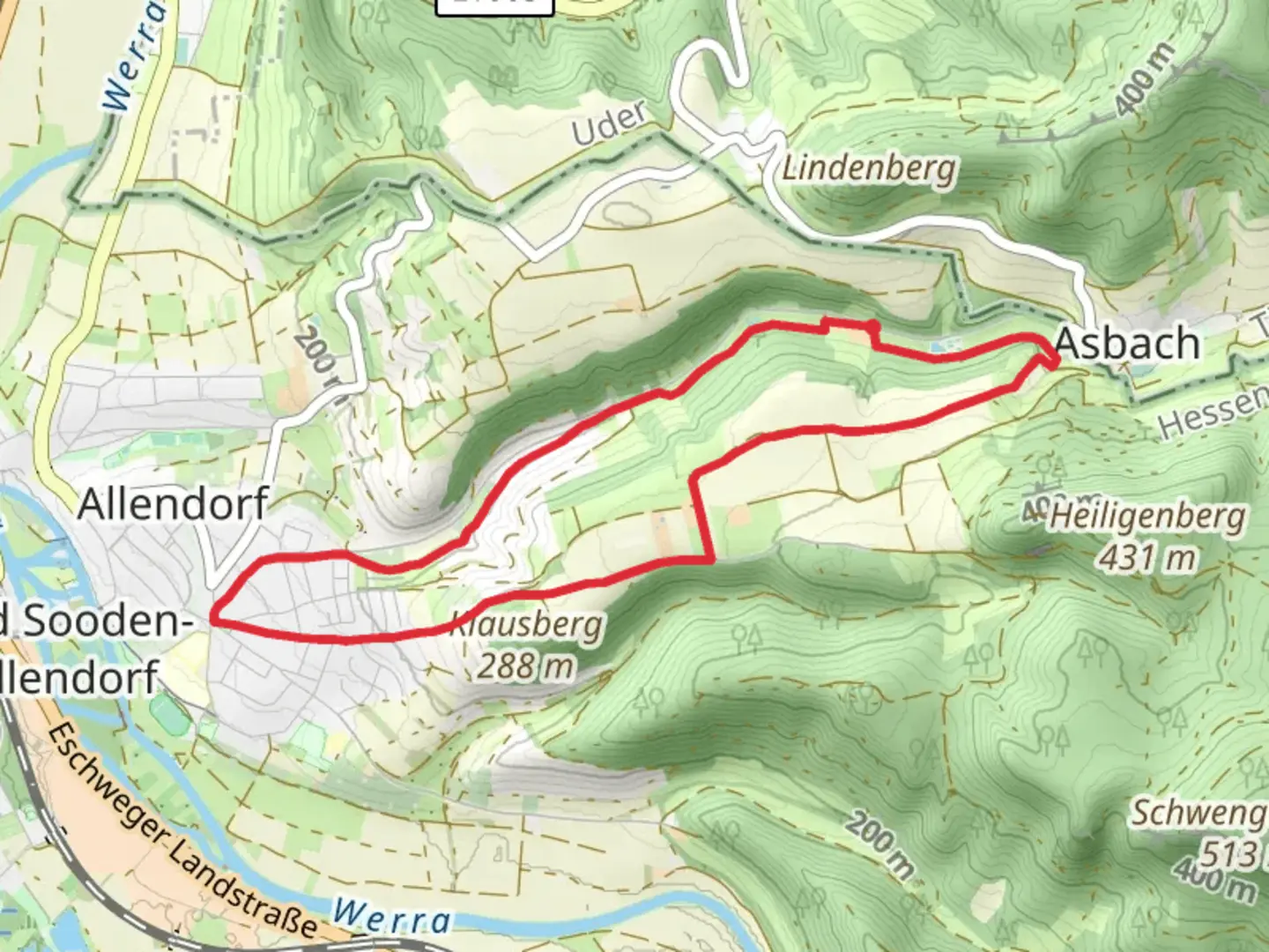 An image depicting the trail Rundweg Klausbergturm and its surrounding area.