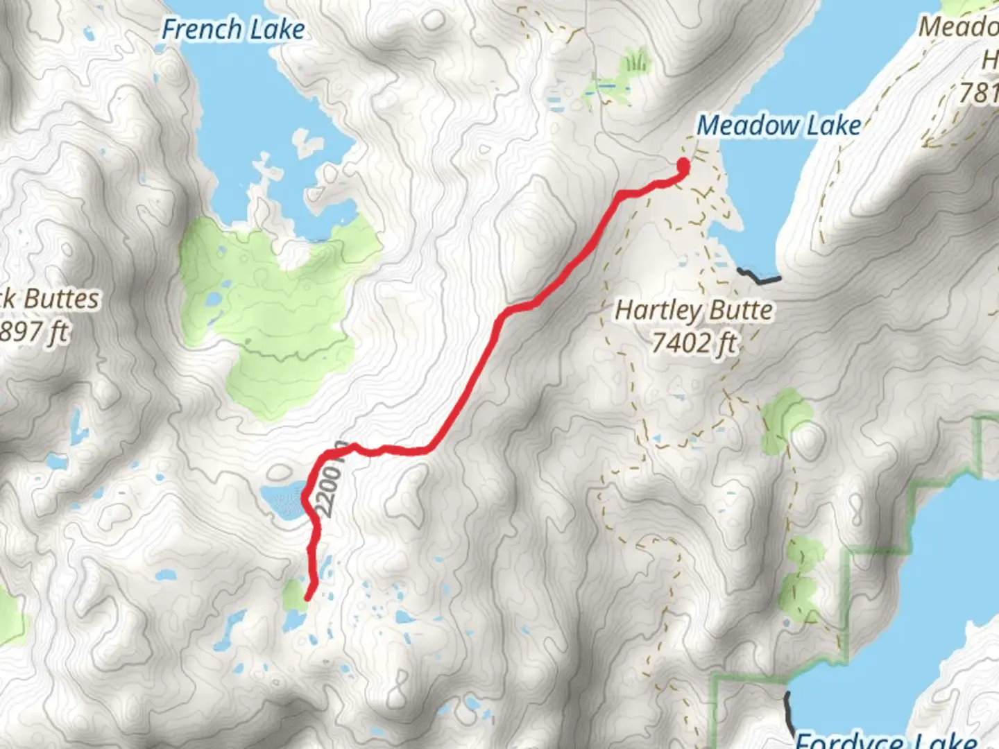 An image depicting the trail Baltimore Lake Trail and its surrounding area.
