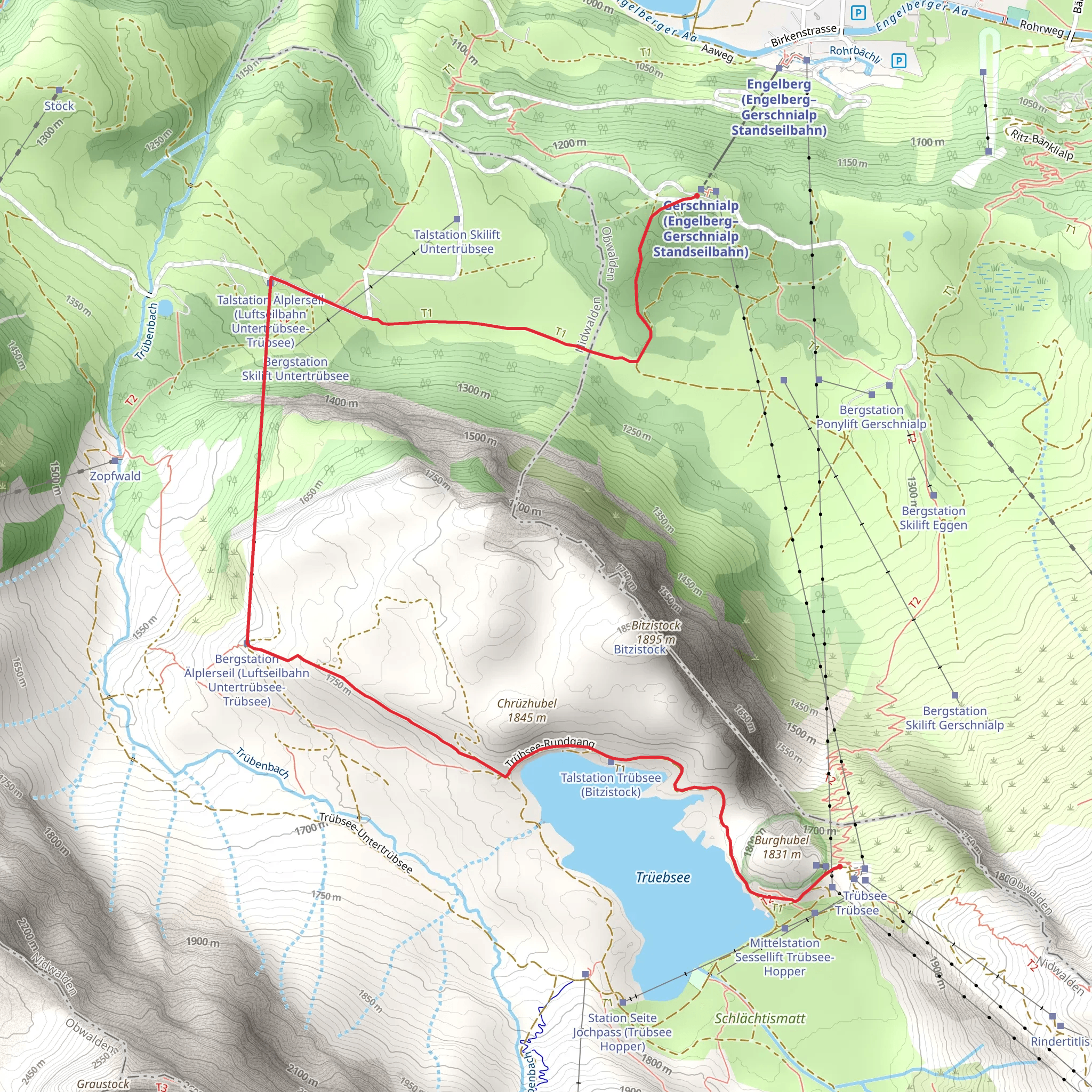 Alpine Flower Trail mobile static map