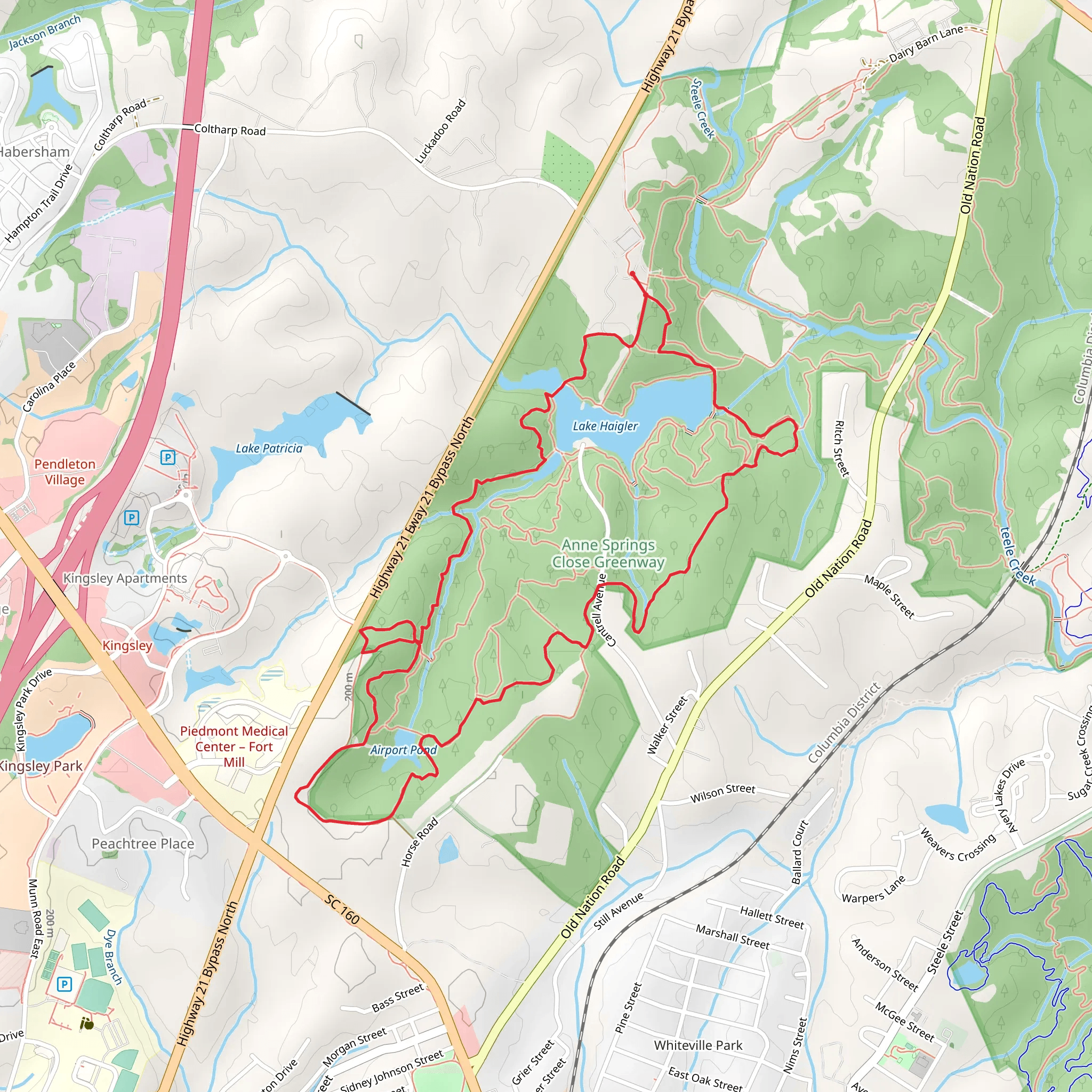 Timberline Trail and Billy Walk Loop mobile static map