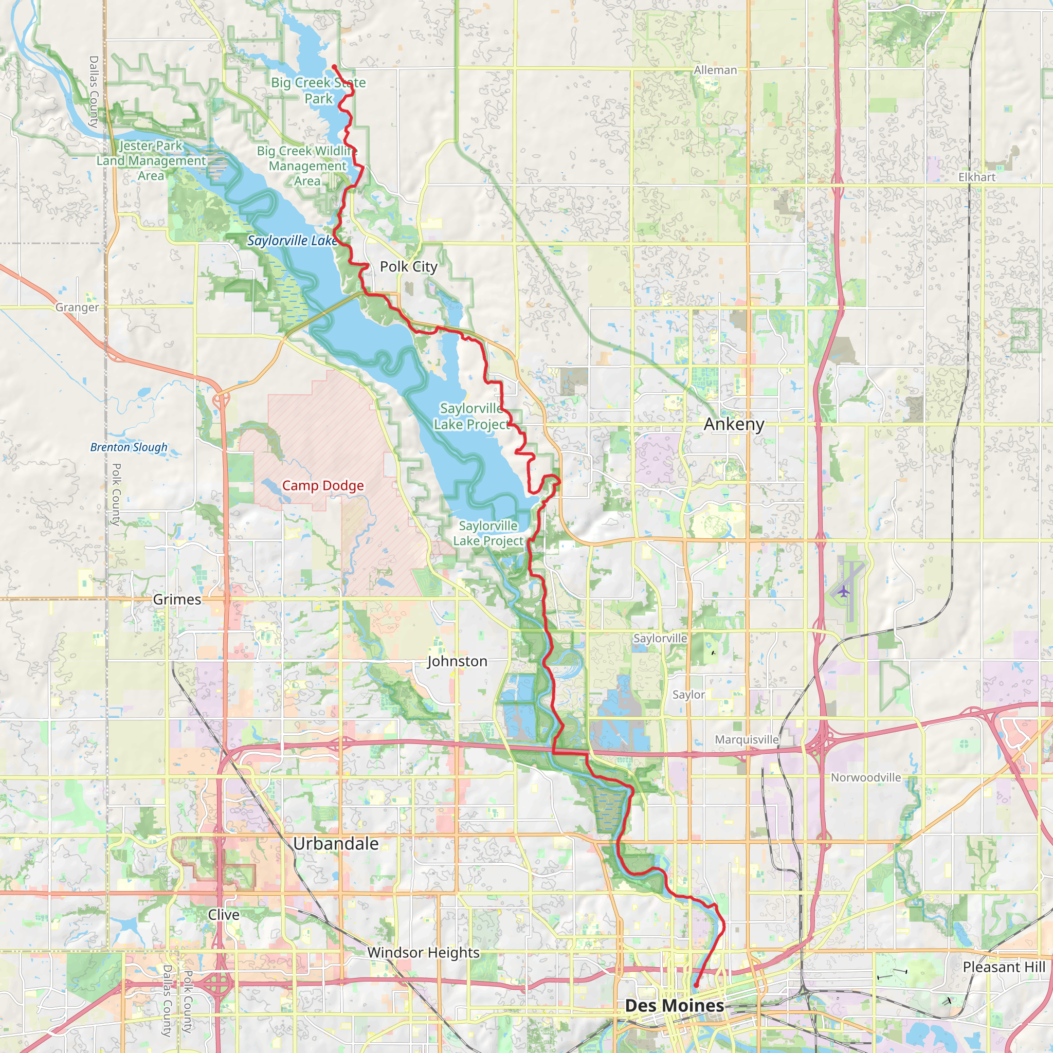 Neal Smith Trail mobile static map