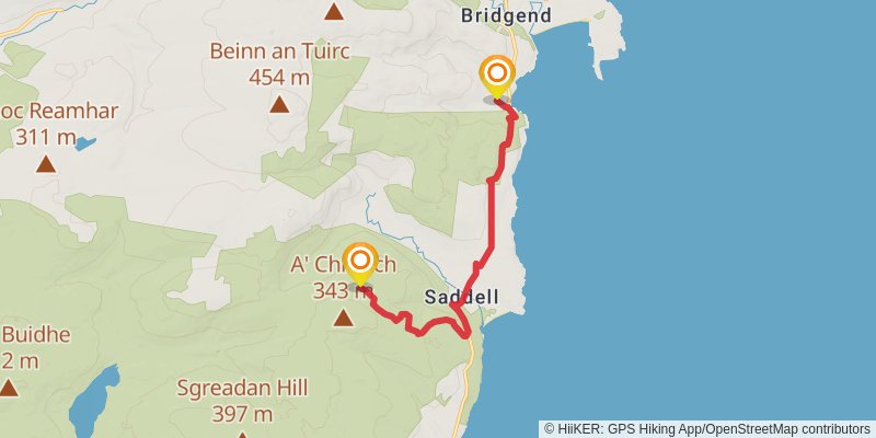 Kintyre Way alt 3 Map