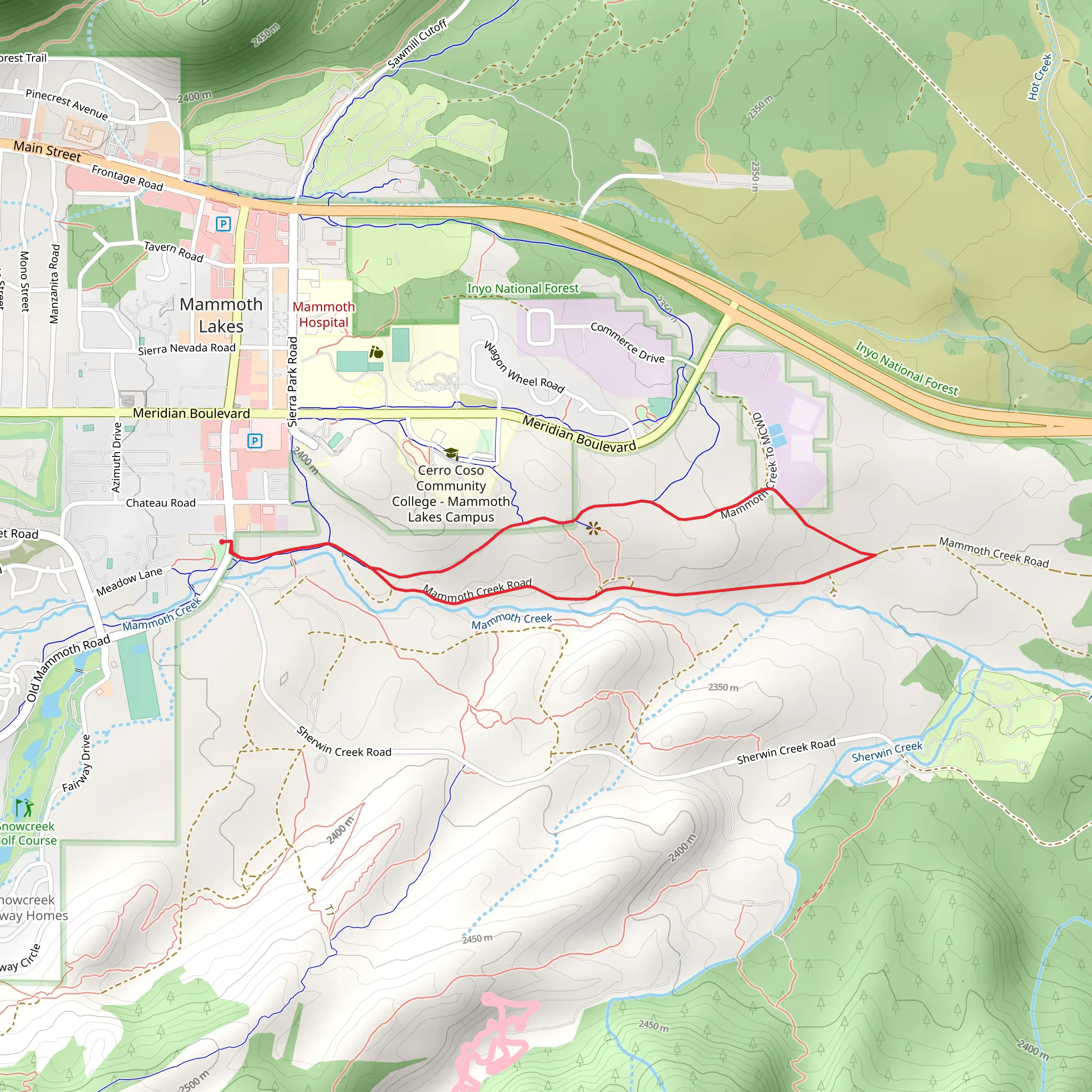 Mammoth Creek Loop mobile static map