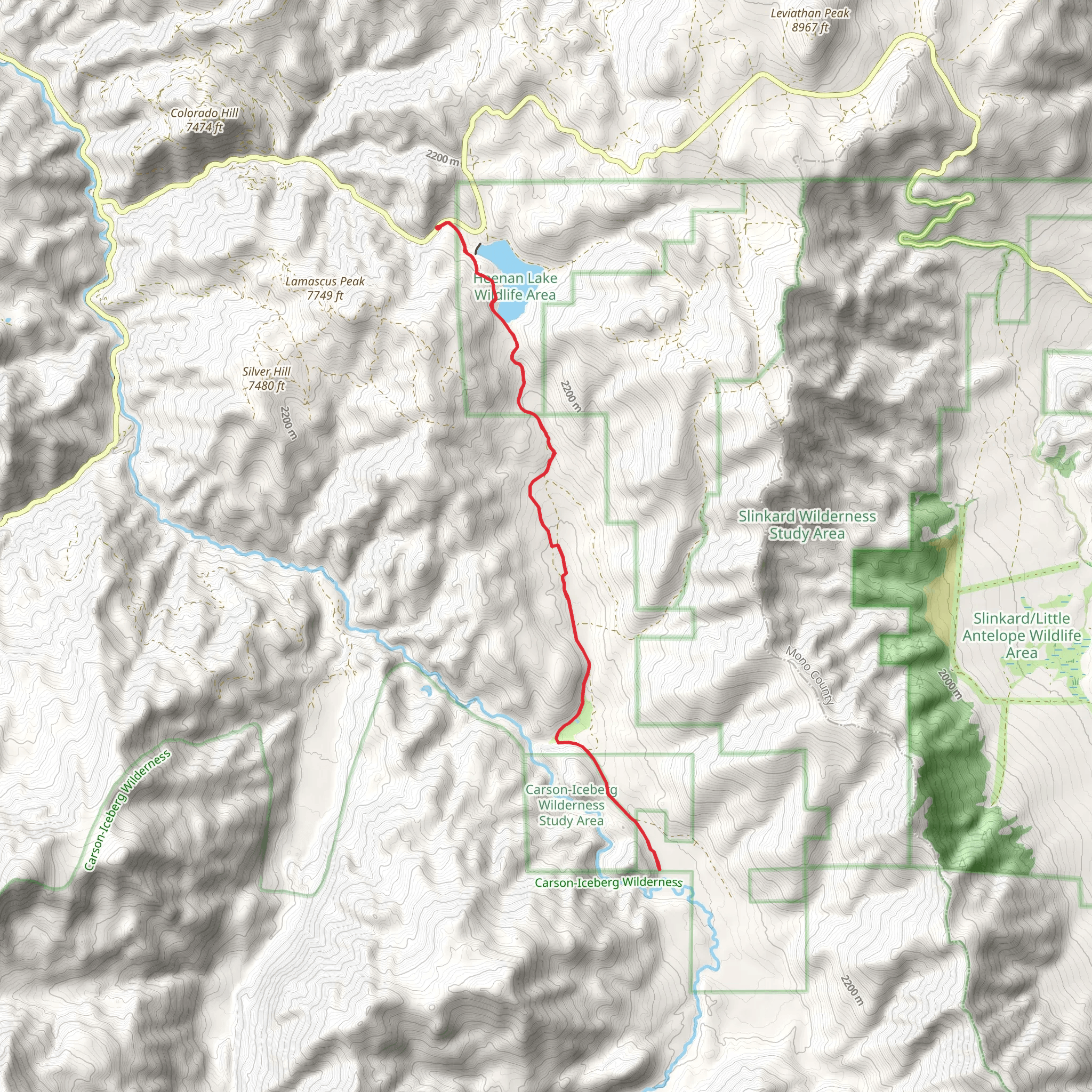 Heenan Lake Trail mobile static map