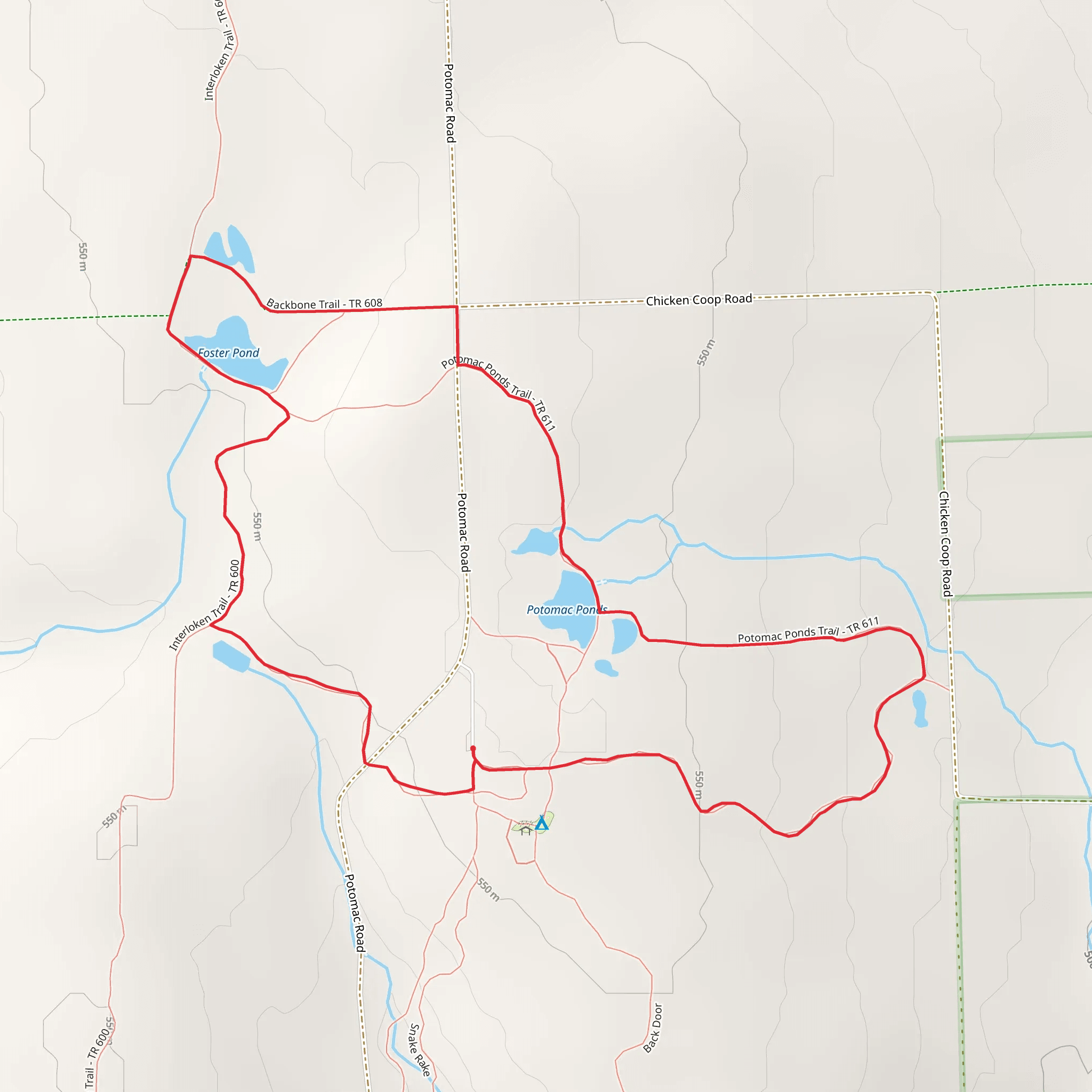 Potomac Ponds Trail mobile static map