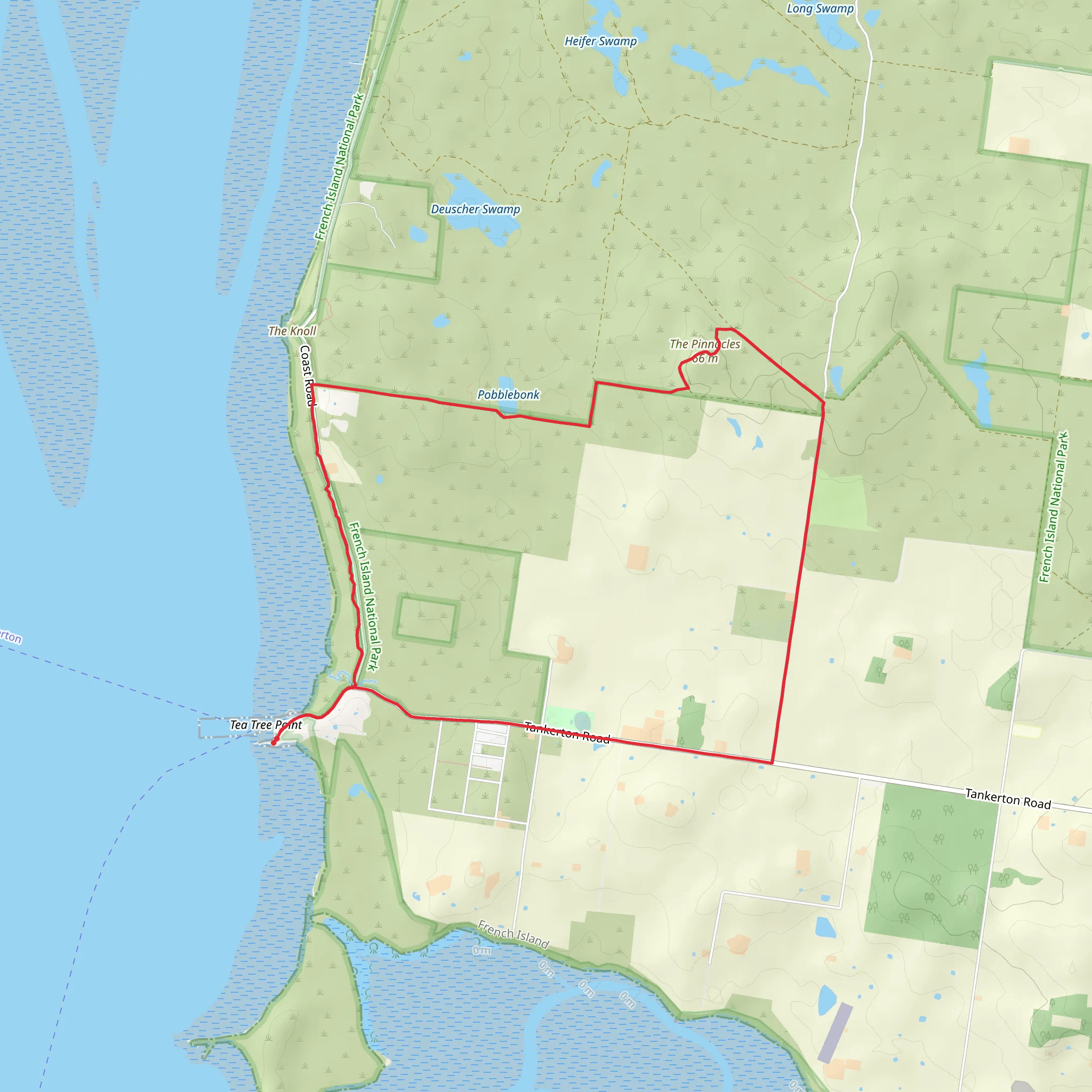 French Island - The Pinnacles mobile static map