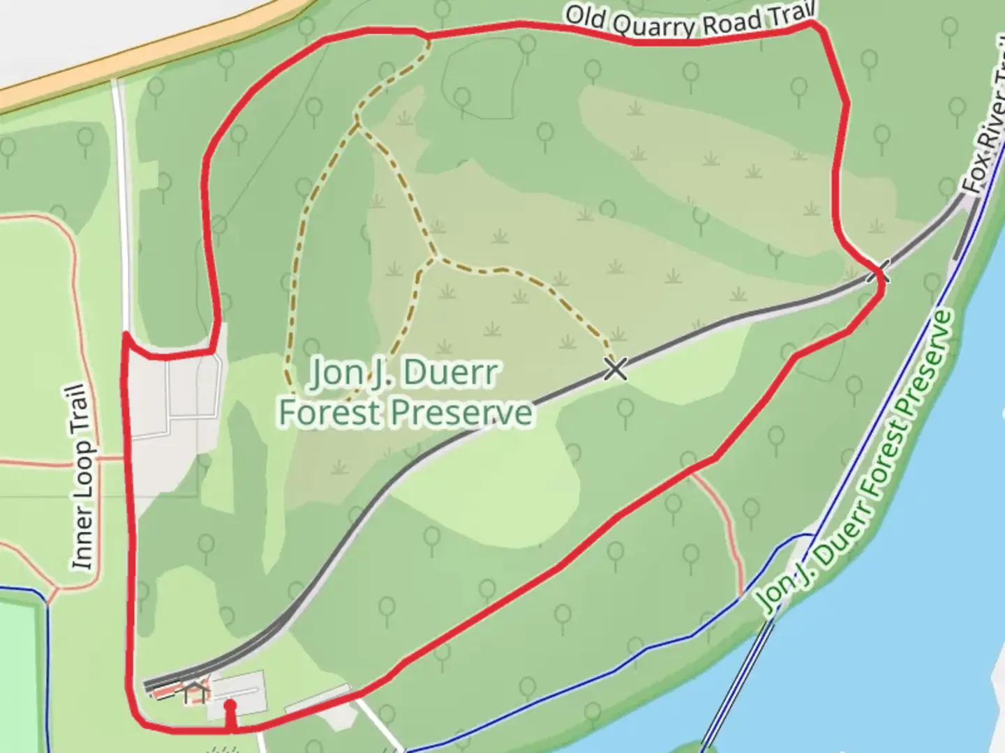 An image depicting the trail Old Quarry Road Loop Trail and its surrounding area.