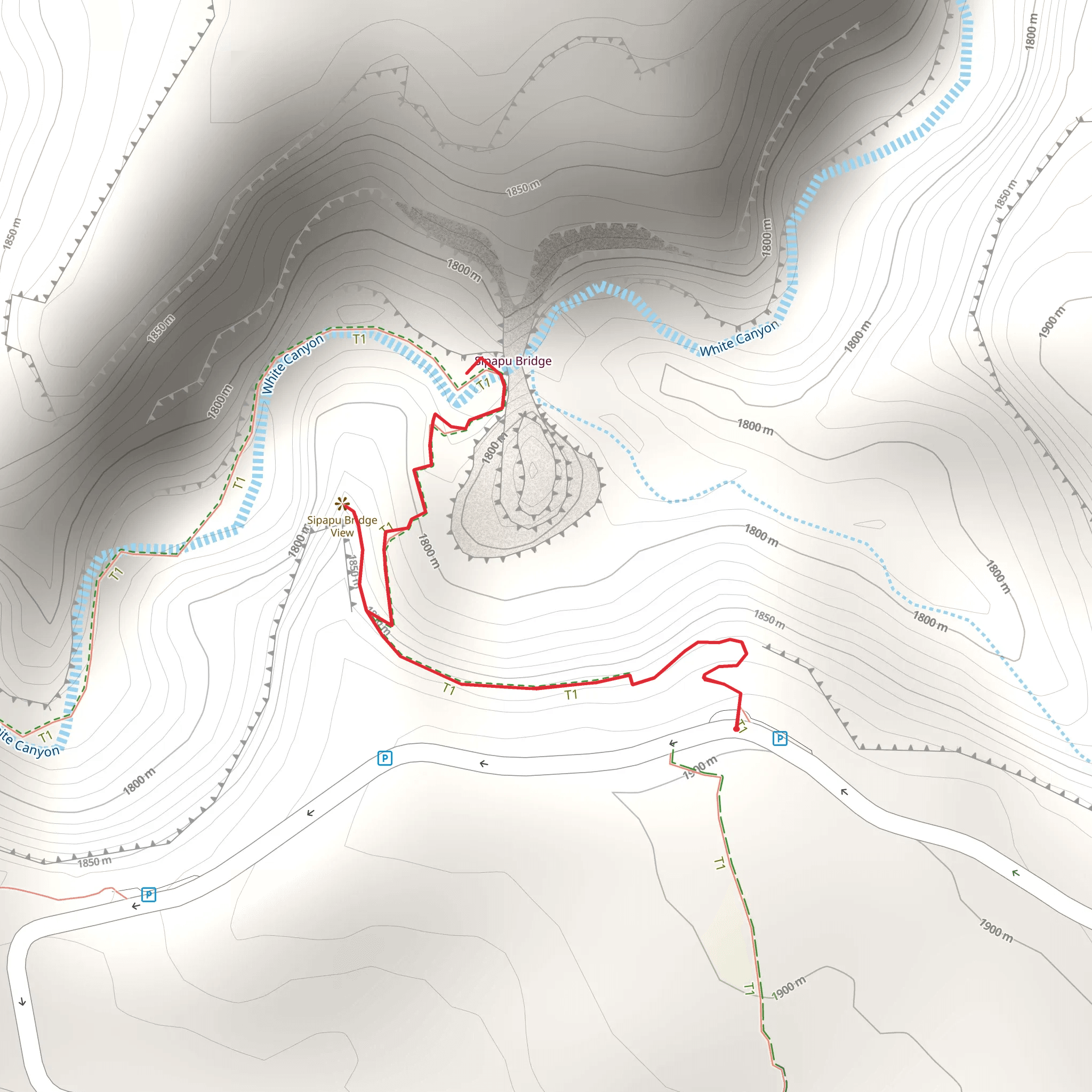 White Canyon via Sipapu Trail mobile static map