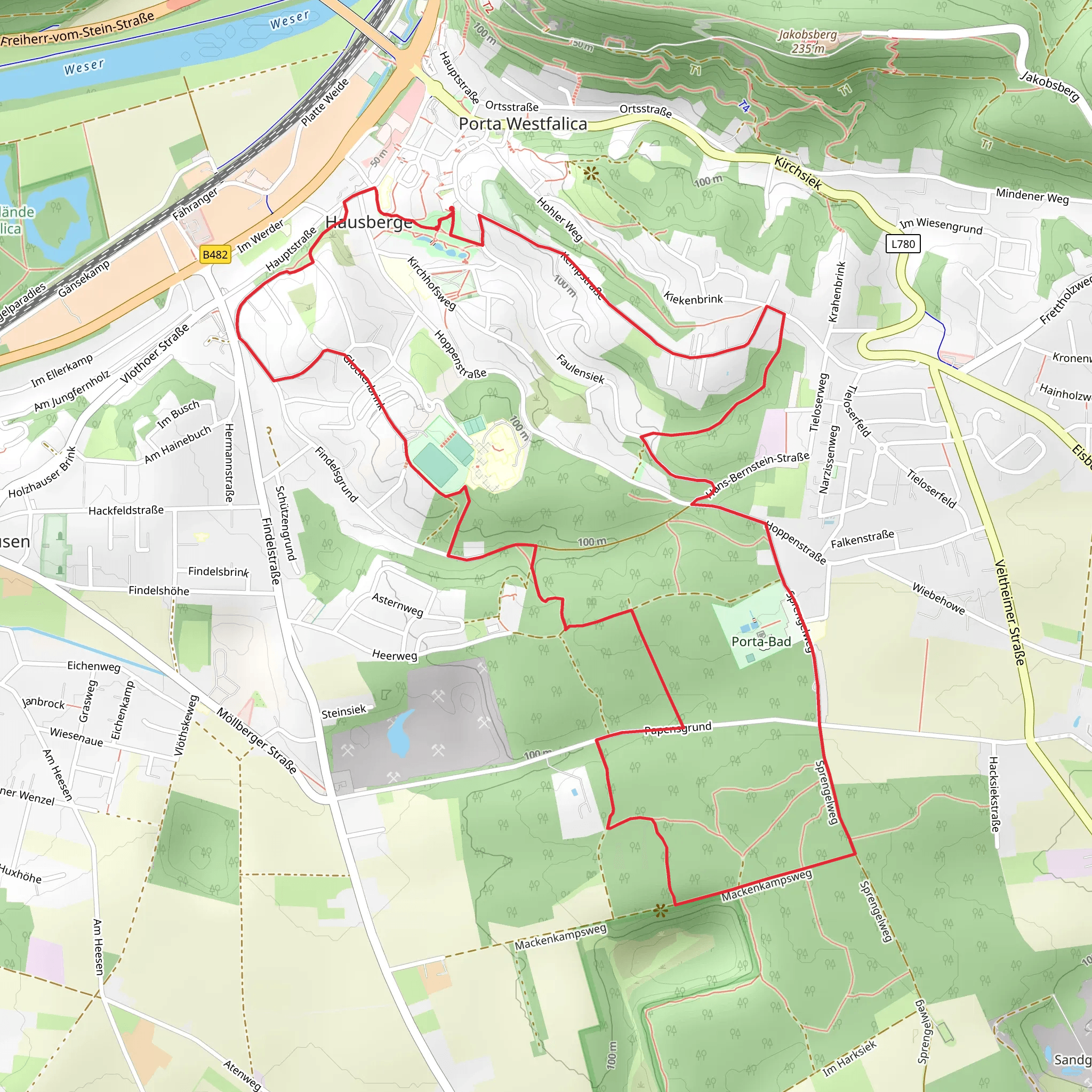 Burgensteig Loop mobile static map