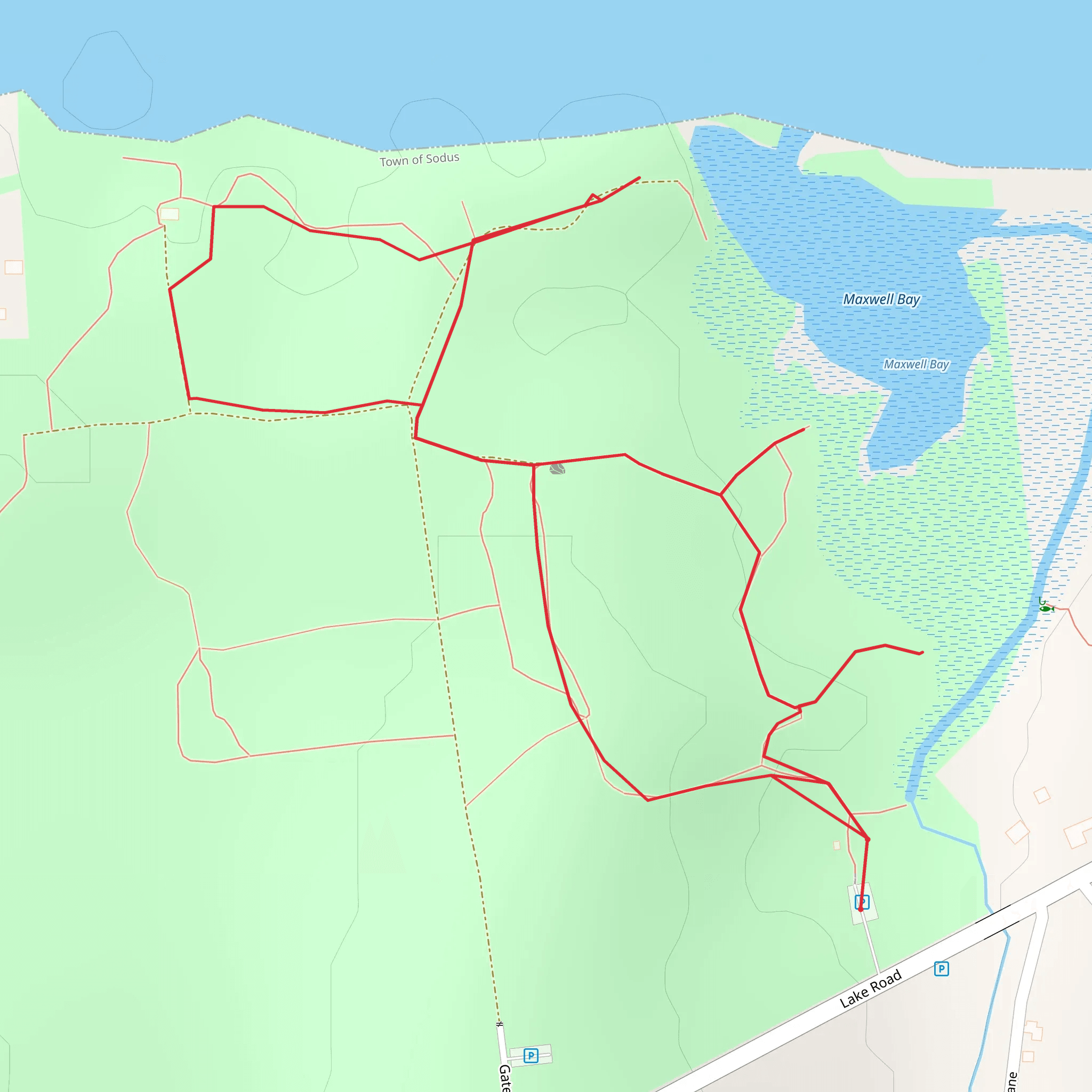 Beechwood State Park Loop mobile static map