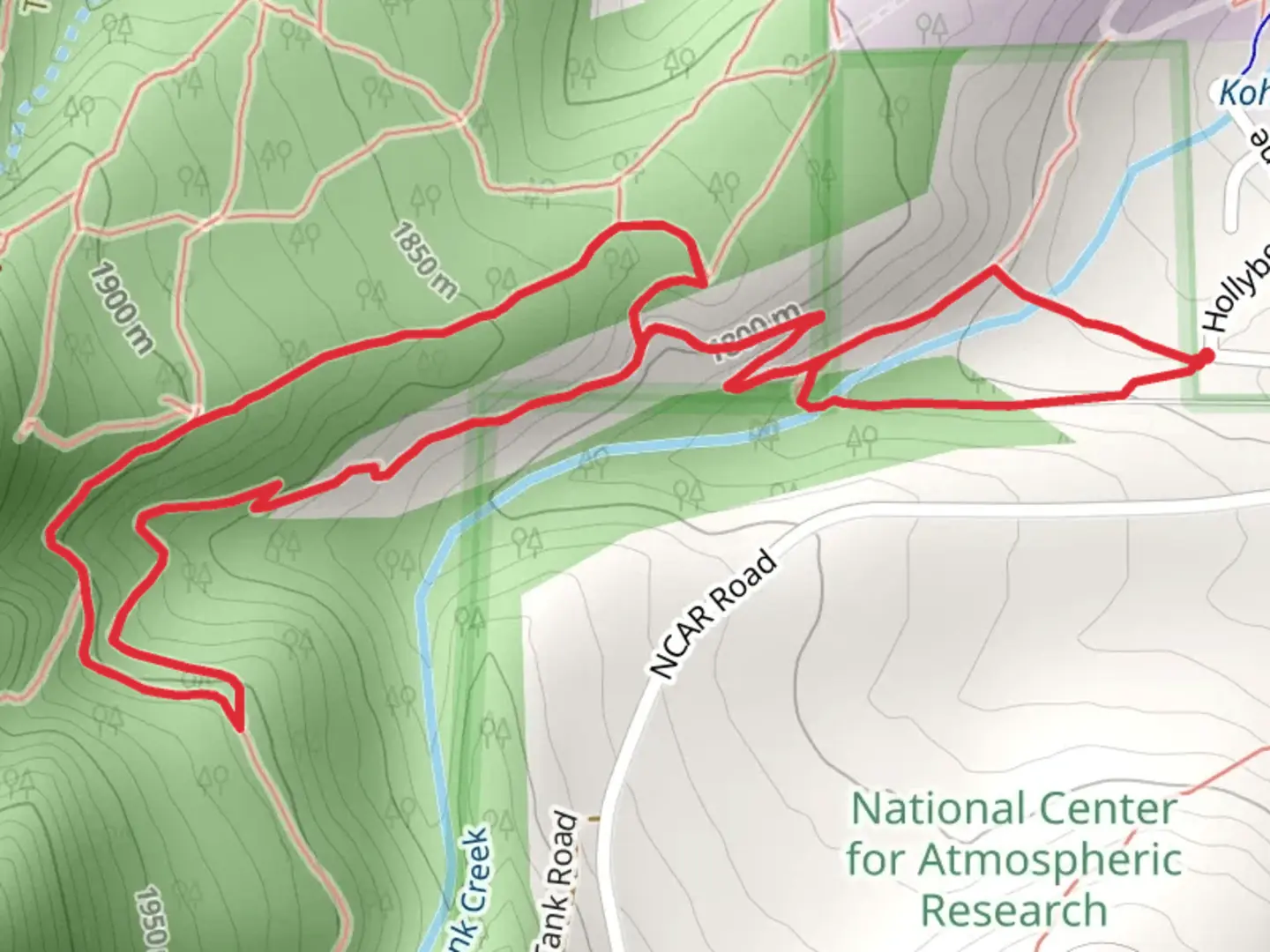 An image depicting the trail Skunk Canyon and Kohler Mesa Loop Trail and its surrounding area.