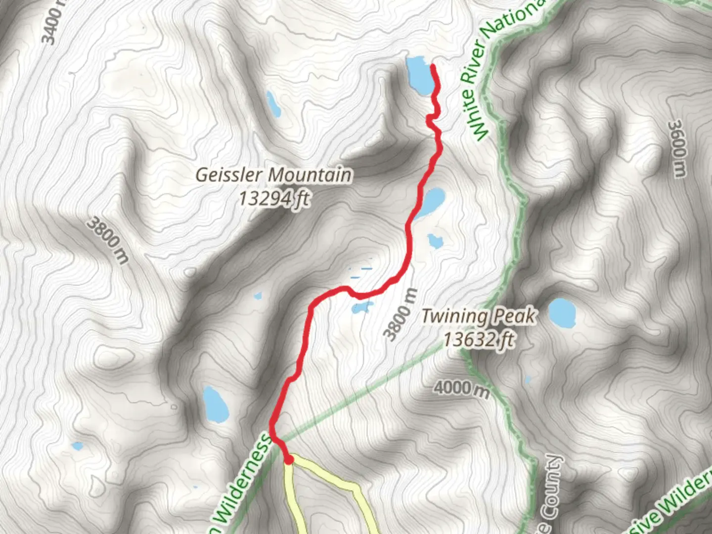 An image depicting the trail Independence Lake and Lost Man Lake and its surrounding area.