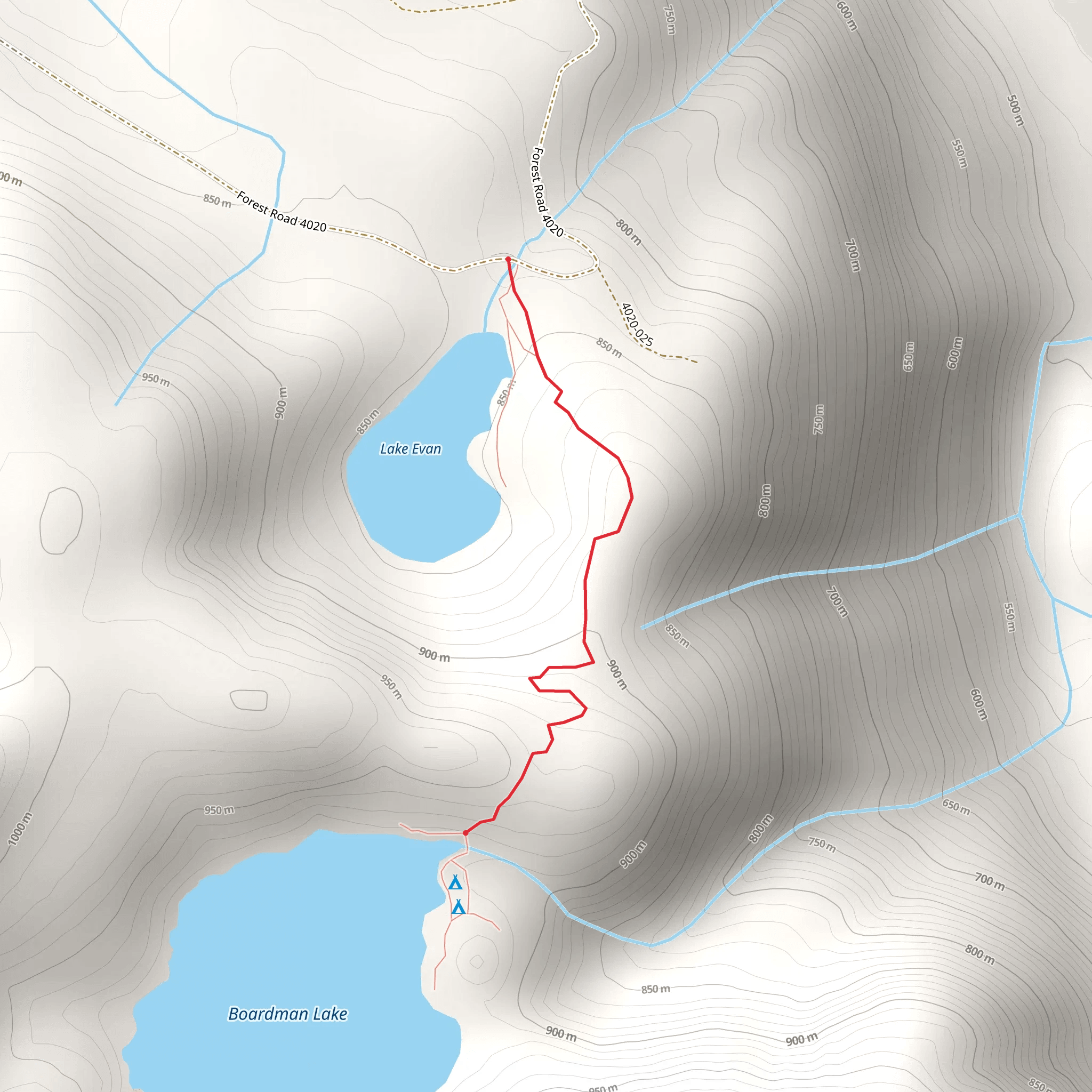 Boardman Lake Trail mobile static map