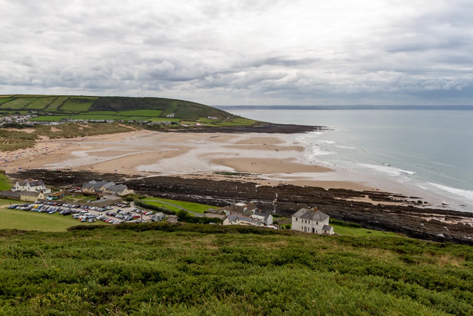 An image depicting the trail Baggy Point Coastguard Pole and Putsborough Beach Site and its surrounding area.