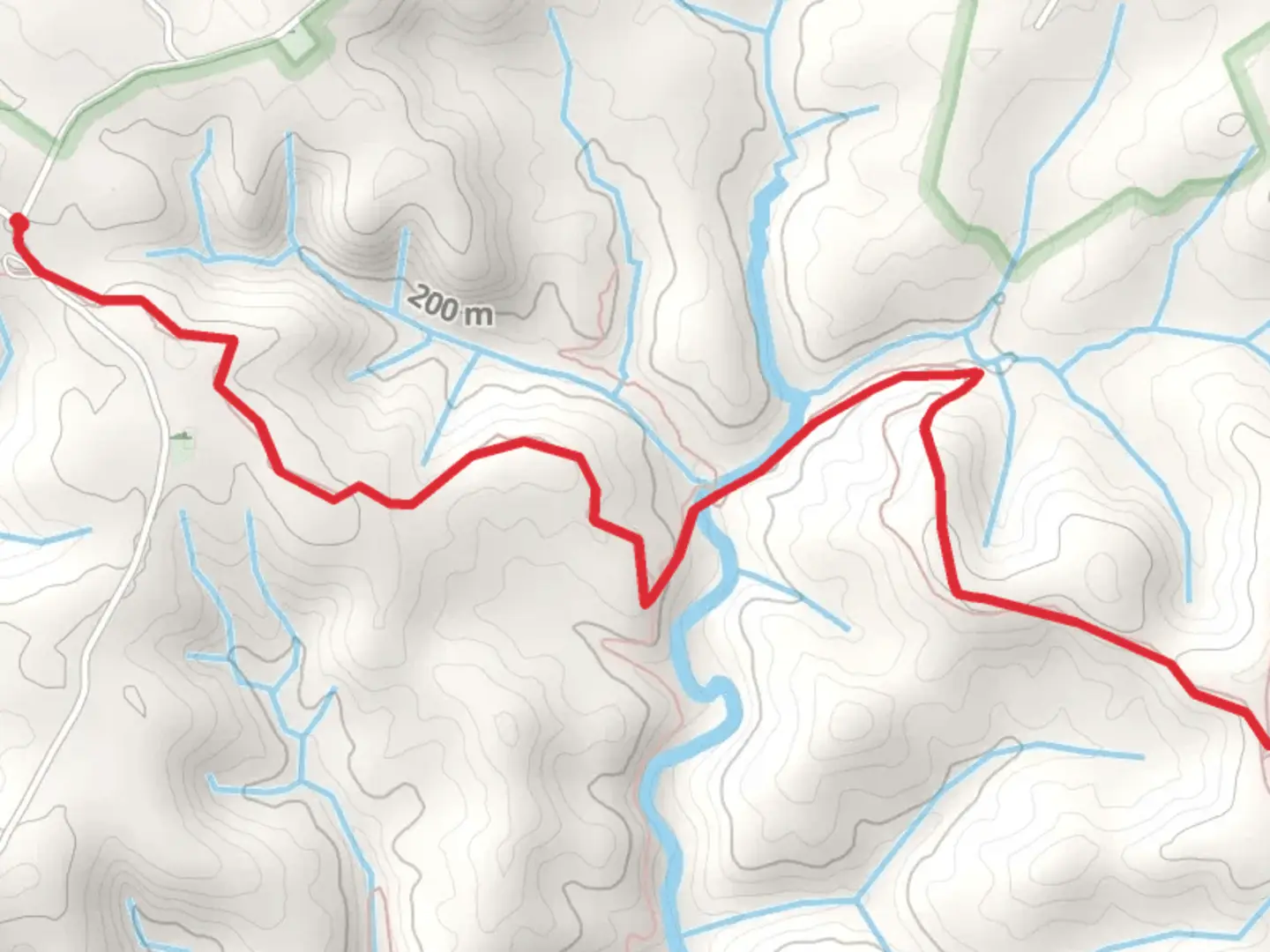 An image depicting the trail Blair Springs Hollow Trail and its surrounding area.
