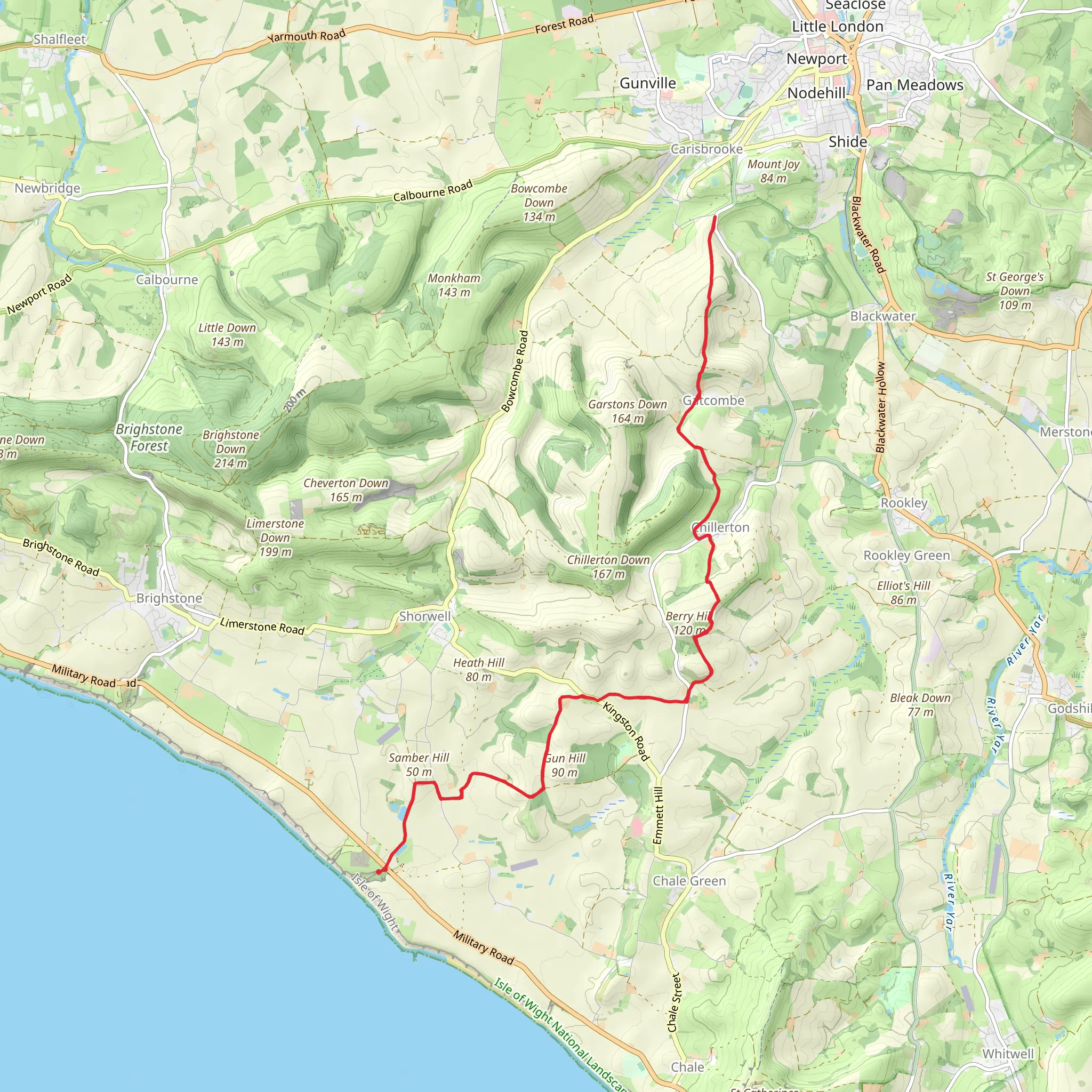 Shepherds Trail mobile static map