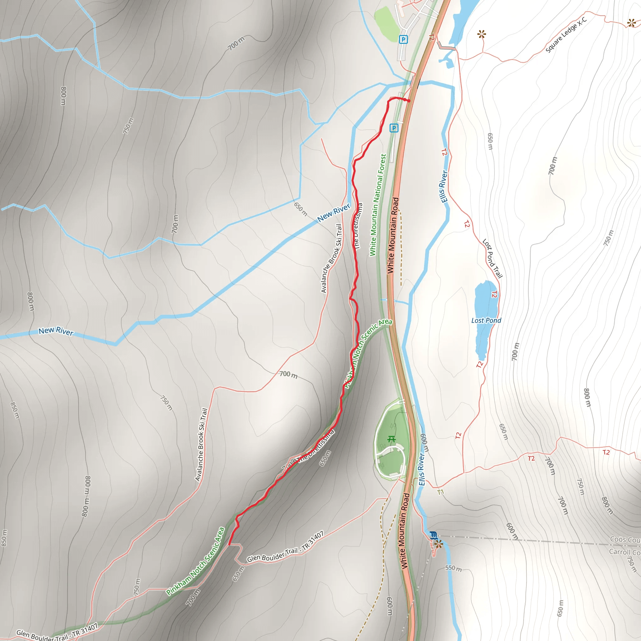 Direttissima Trail mobile static map