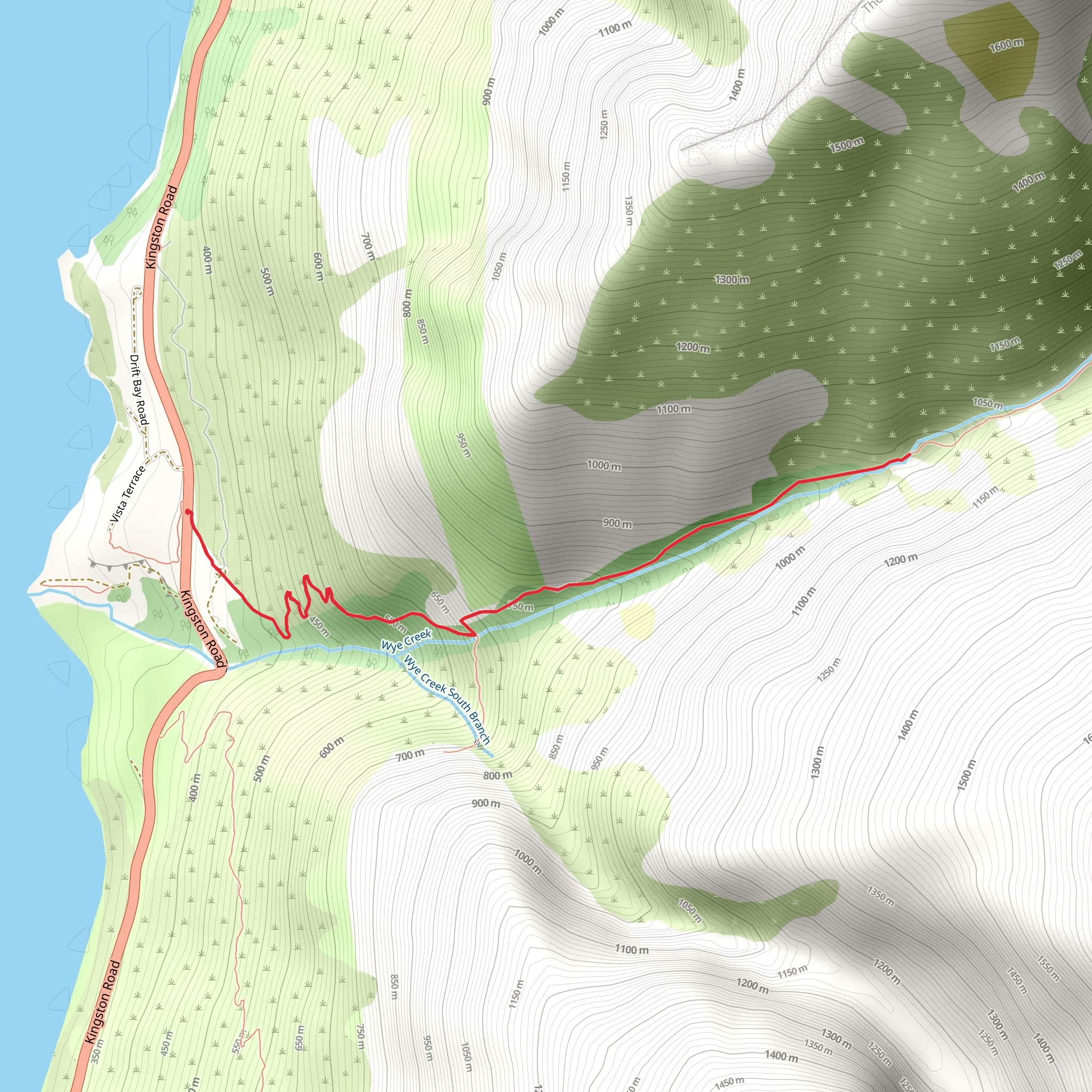 Lower Wye Creek Track mobile static map