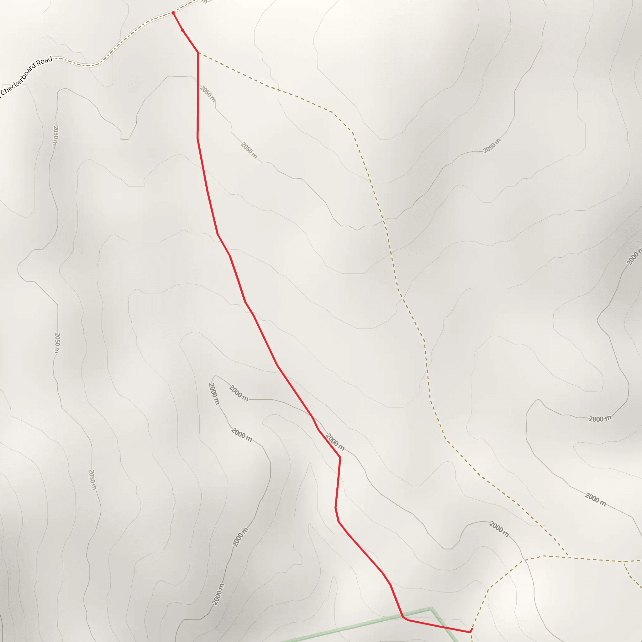 Upper Flagstaff Trail mobile static map
