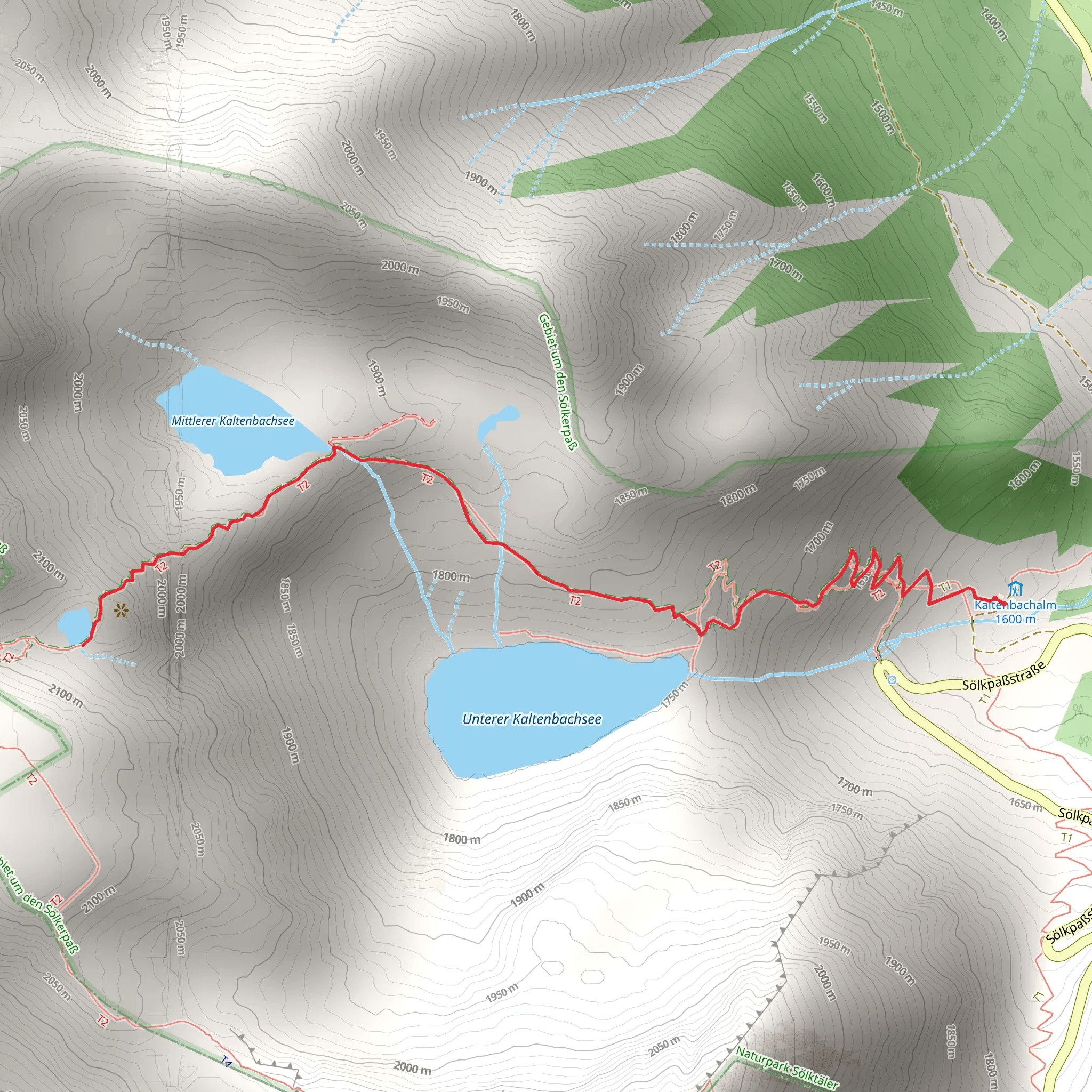 3 Kaltenbachsee Lakes Trail mobile static map