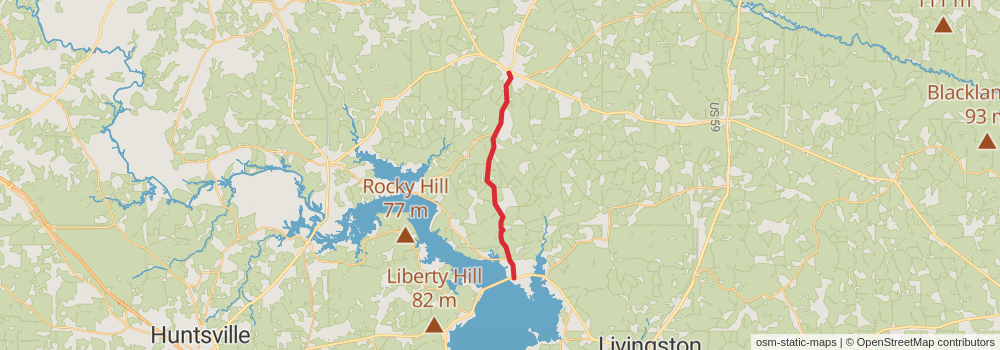American Perimeter Trail - Texas Primary stage 89 Map