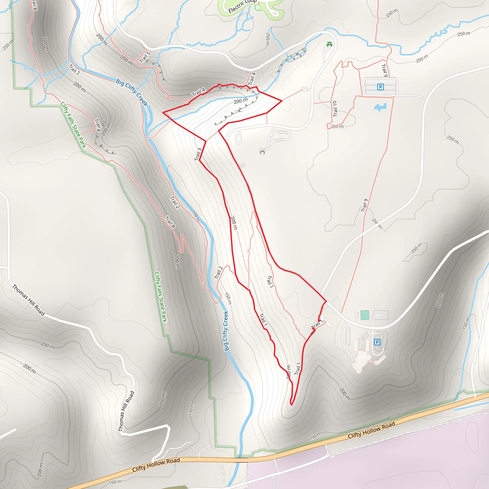 Trail 1 and 4 Loop mobile static map