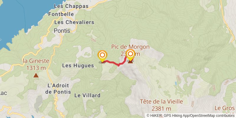Lac de Serre-Ponçon spur 1 Map