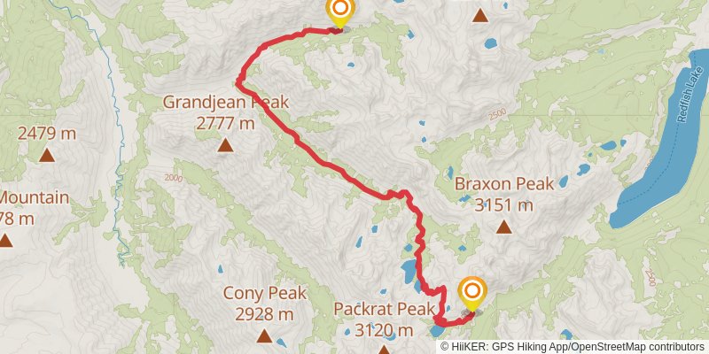 Sawtooth Loop Trail stage 2 Map