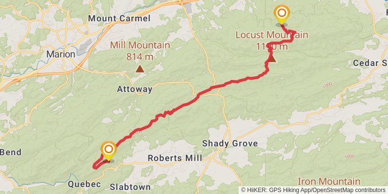 Appalachian Trail - Virginia stage 7 Map