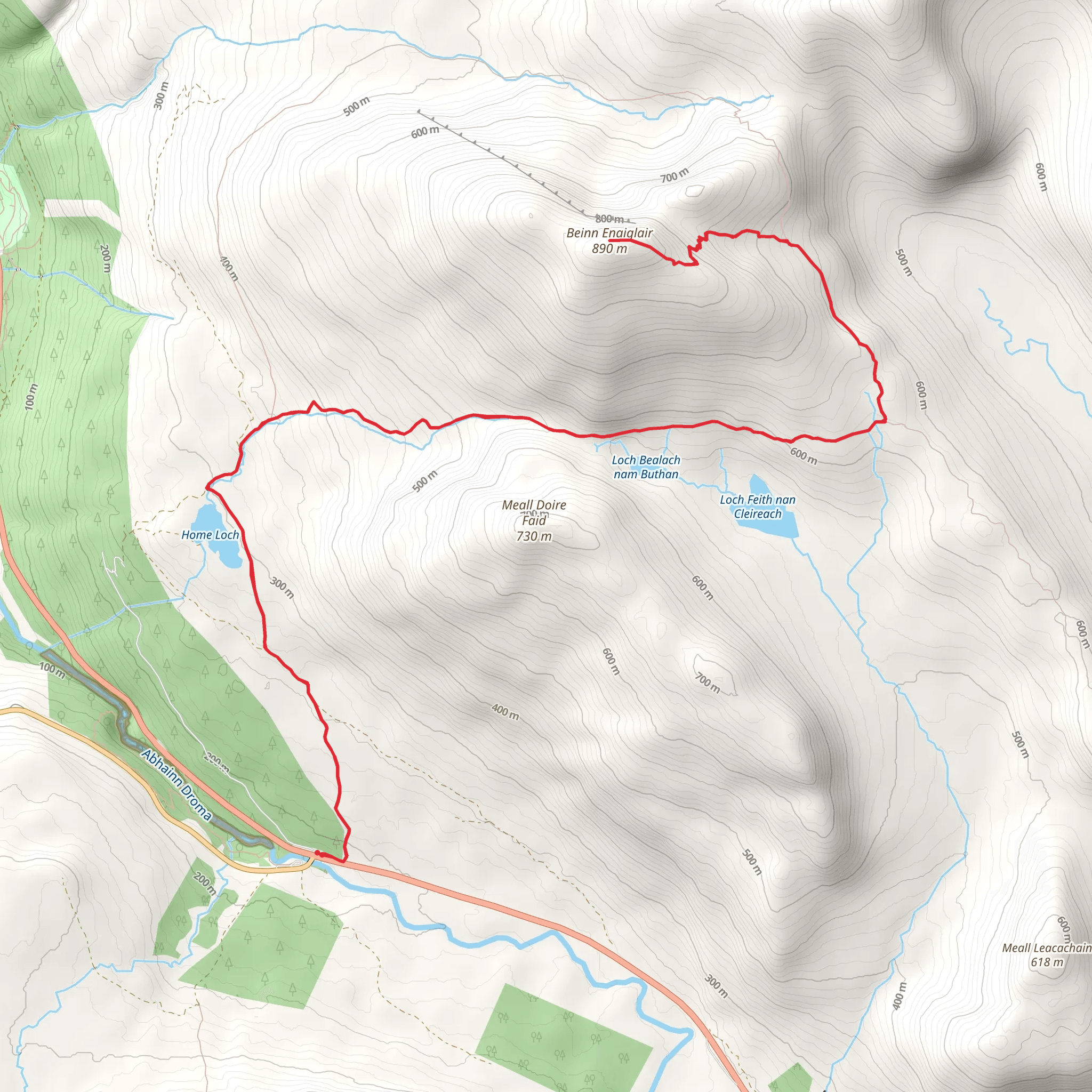 Beinn Enaiglair mobile static map