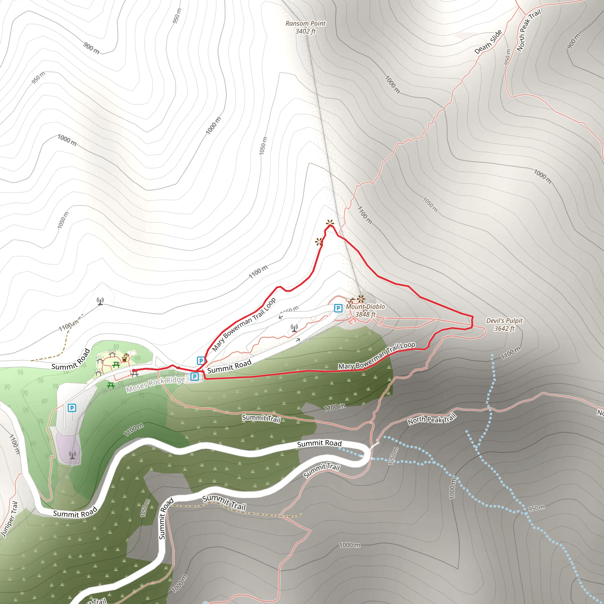 Mary Bowerman Loop Trail mobile static map