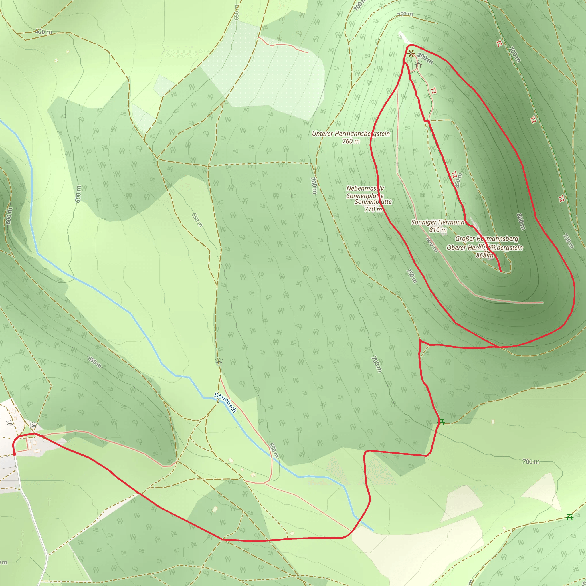 Großer Hermannsberg Loop mobile static map
