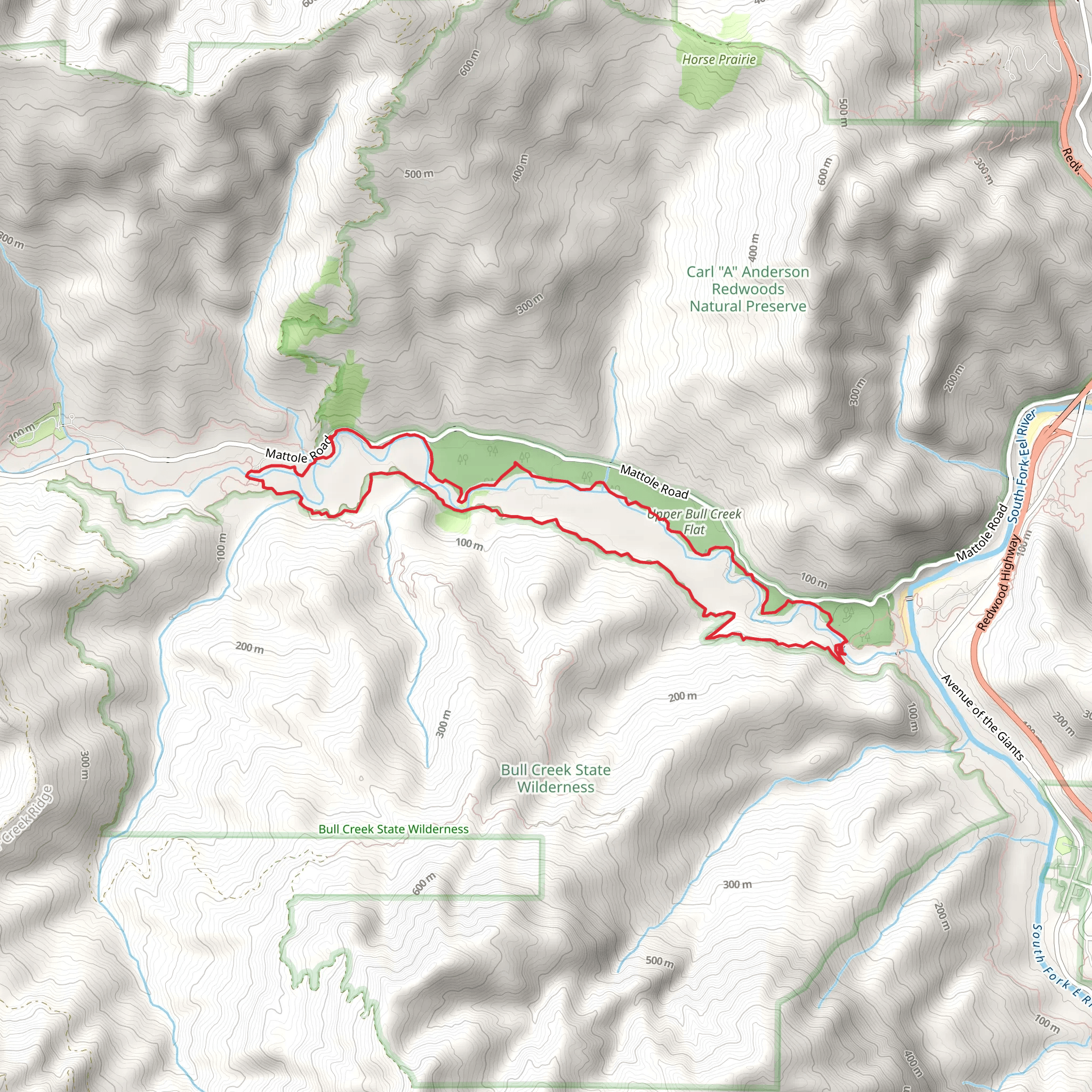 Bull Creek Loop mobile static map