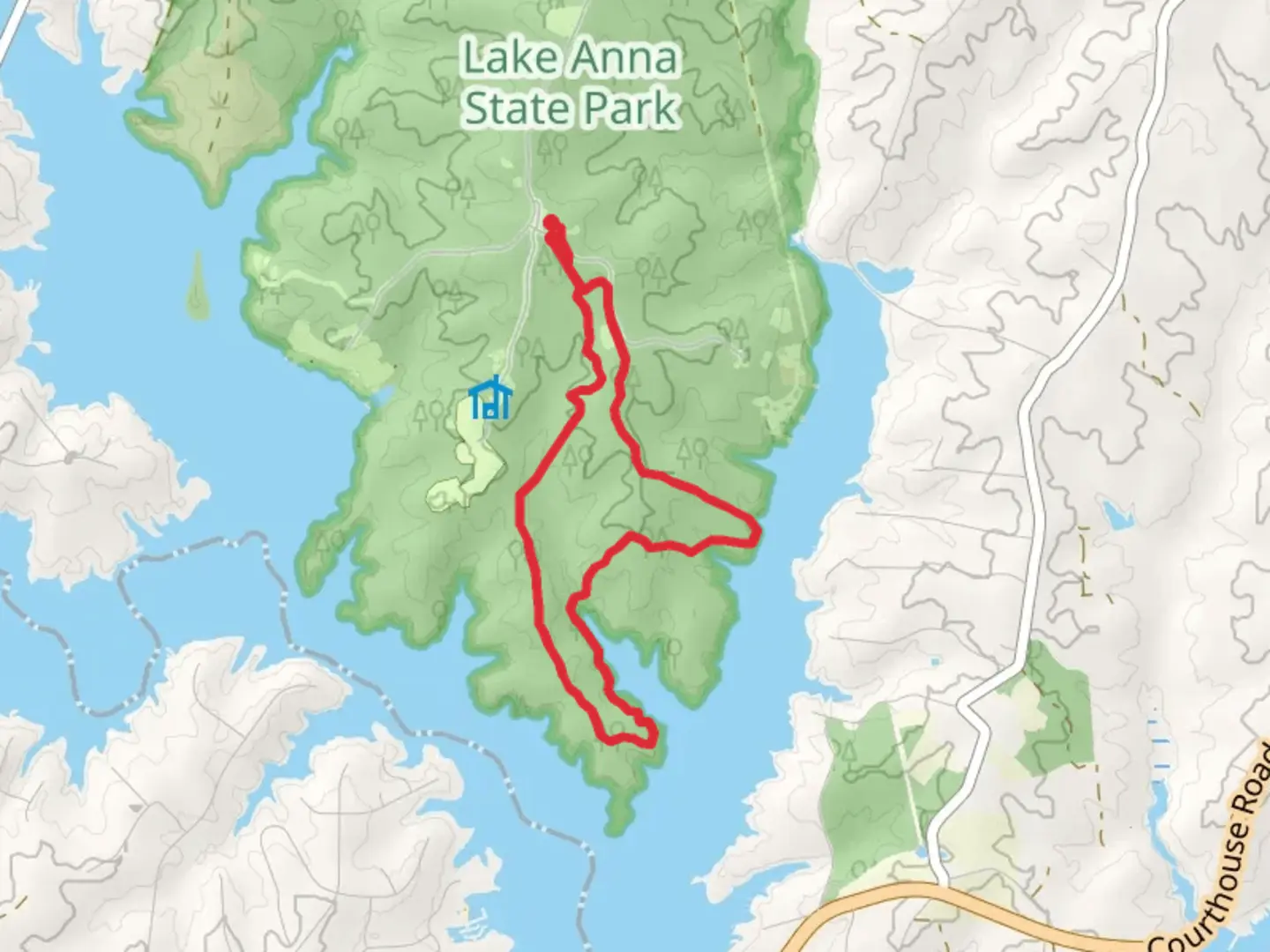 An image depicting the trail Glenora Trail and Big Woods Trail Loop and its surrounding area.