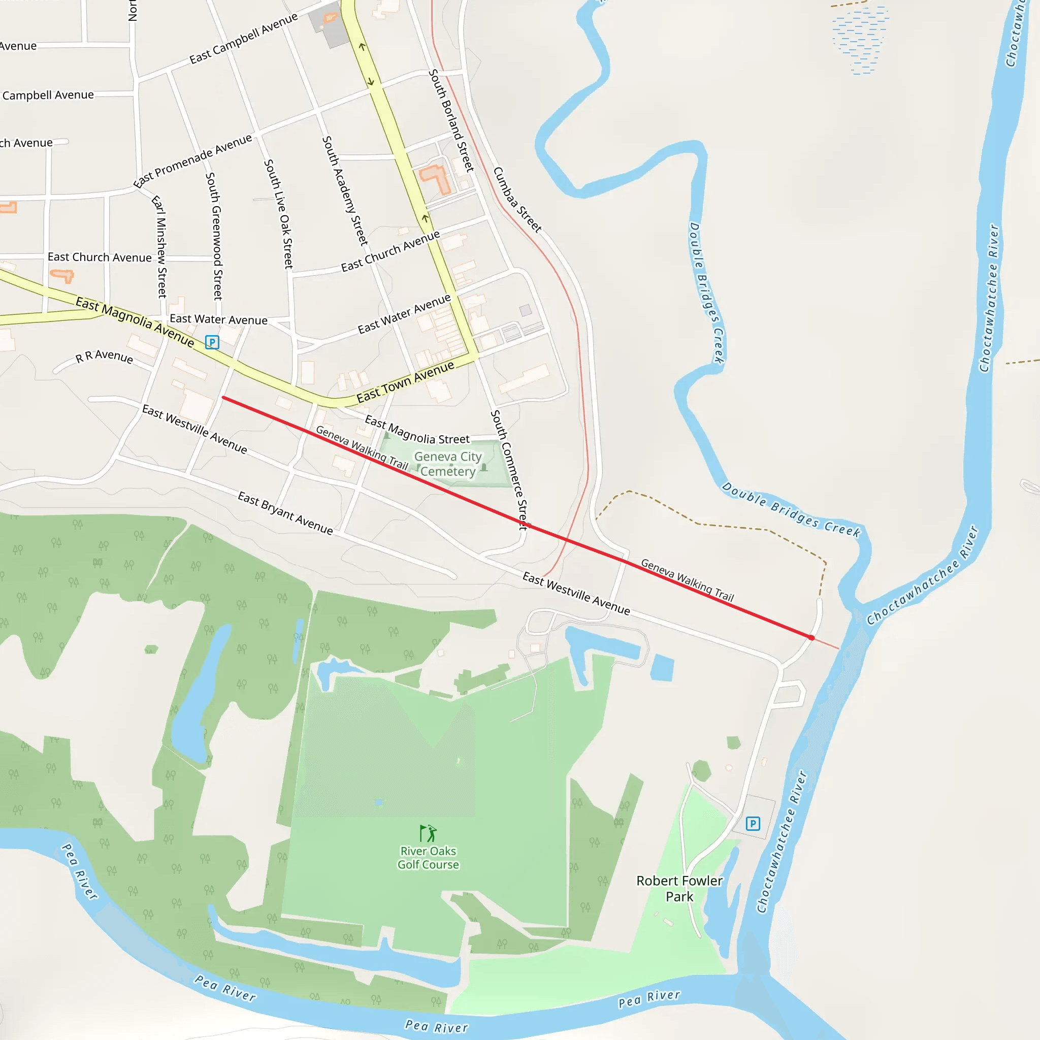 Geneva Walking Trail mobile static map