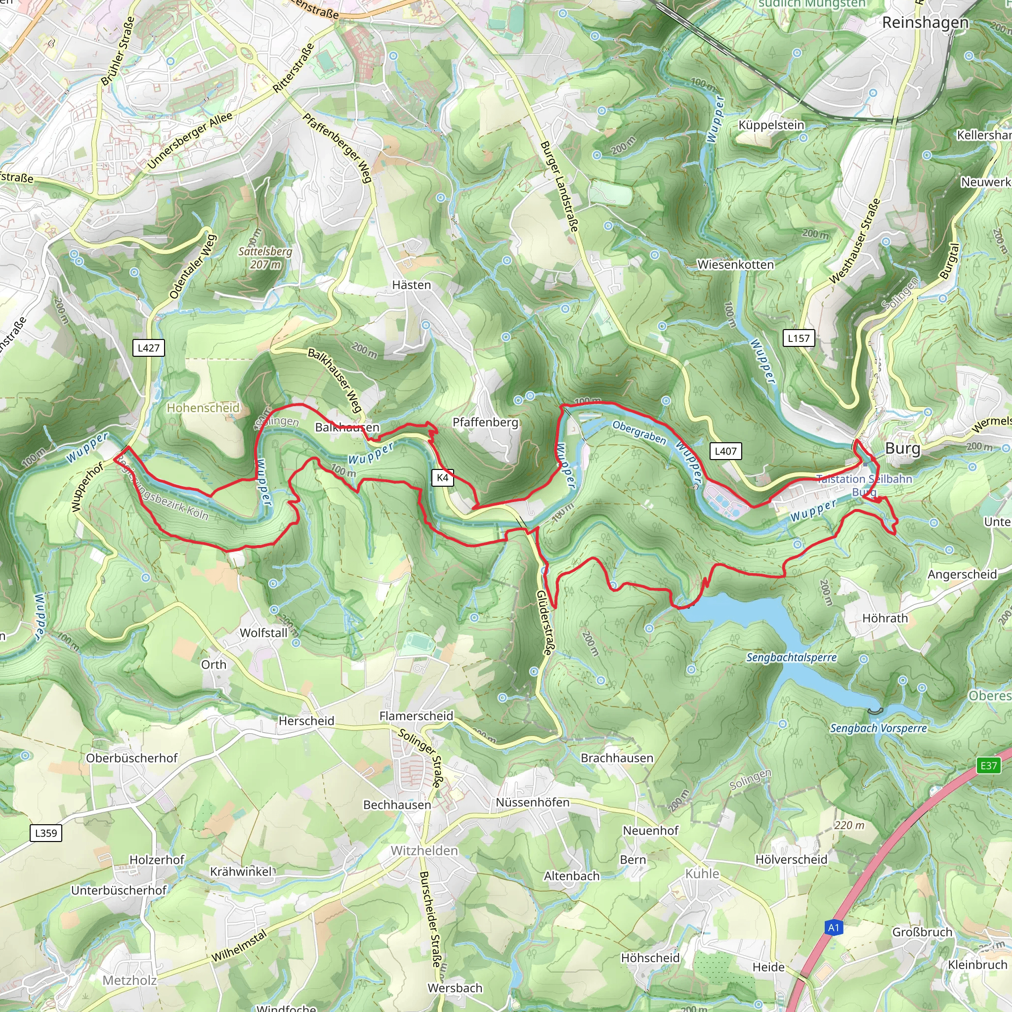 Wupper Scenic Loop - Balkhausen mobile static map