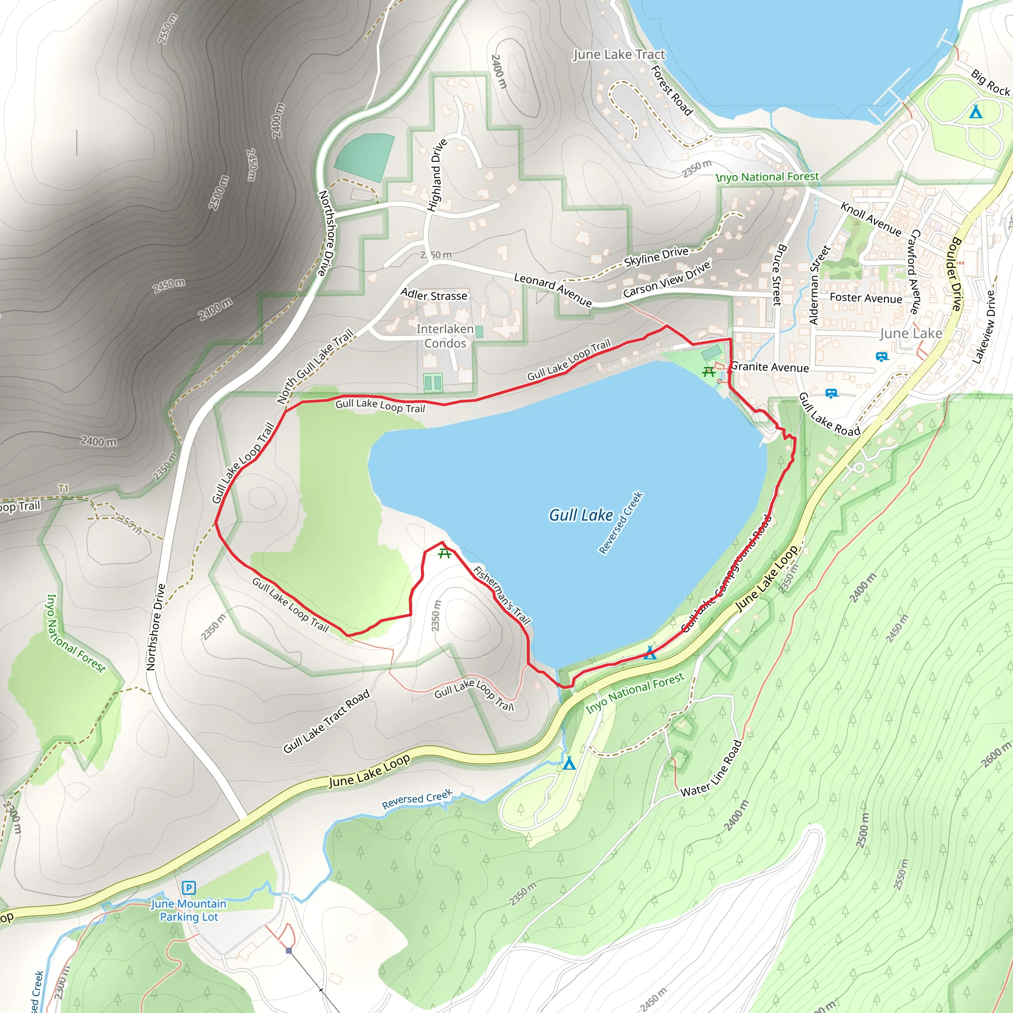 Gull Lake Park Loop mobile static map